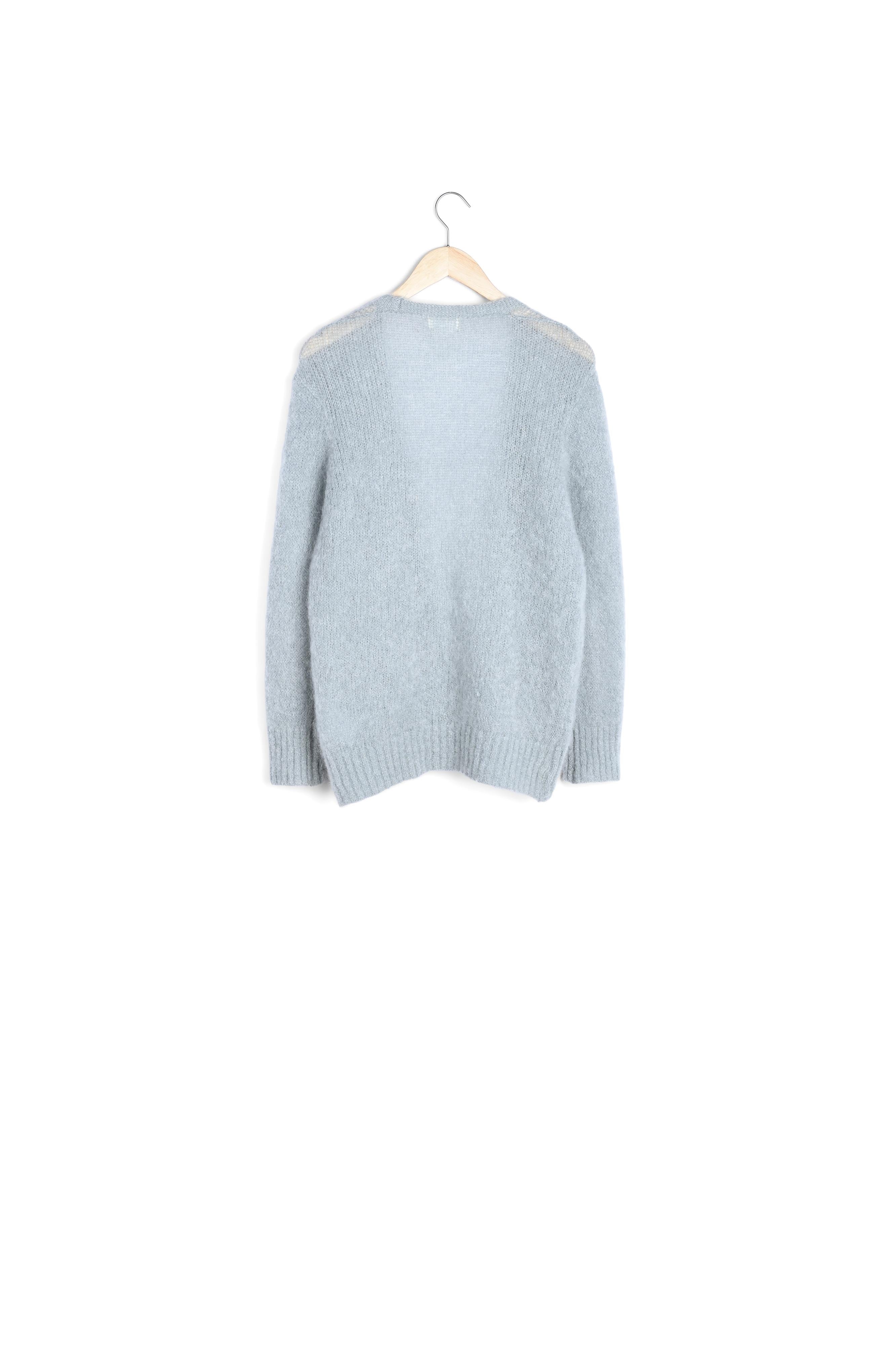 Gilet en mohair mélangé céladon Rozelle Faume - seconde main