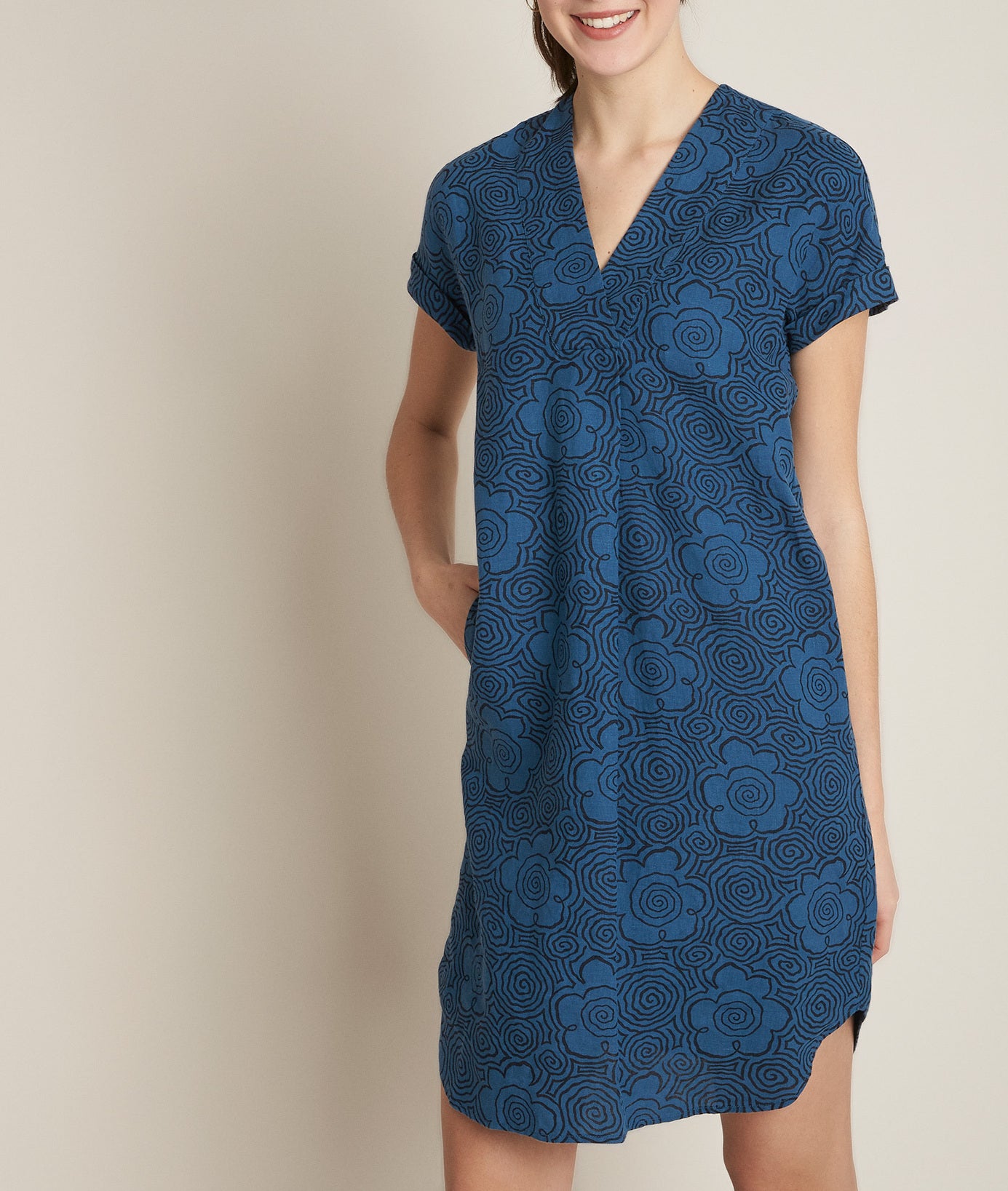 Robe en lin imprimée Christina Faume - seconde main