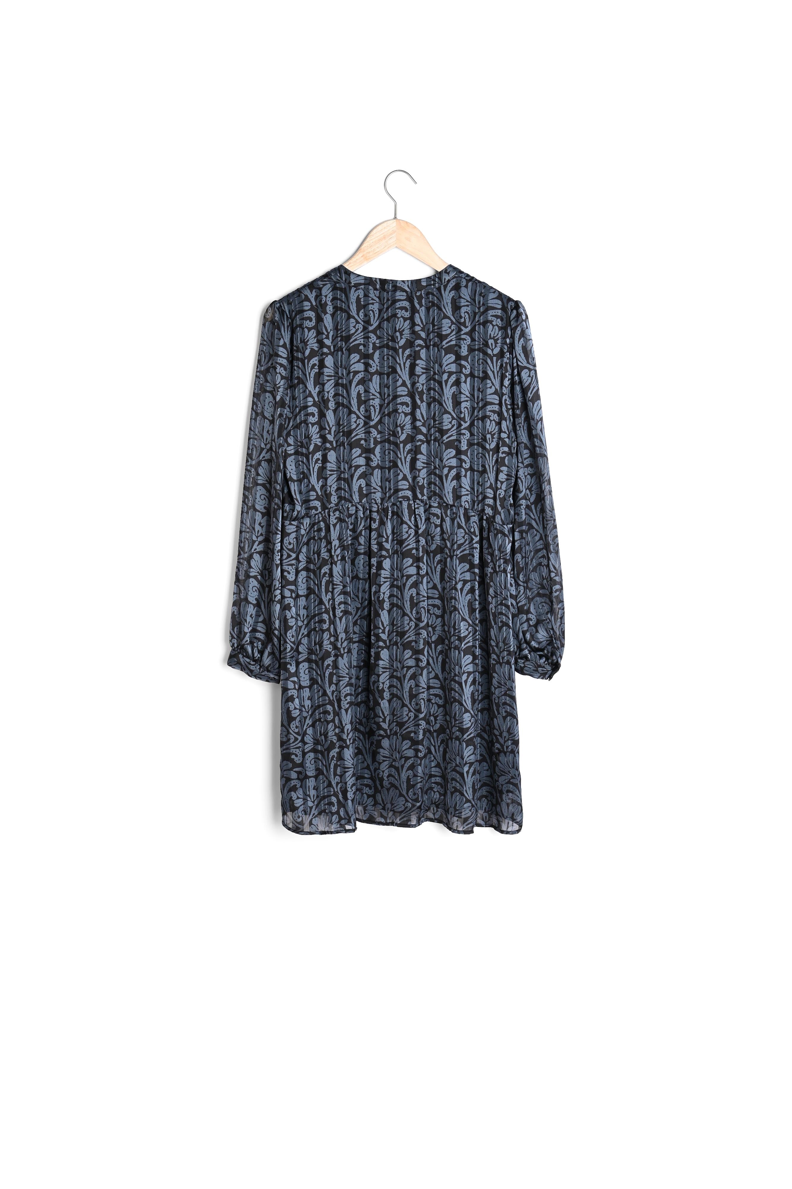 Robe courte imprimée bleue Calypso Faume - seconde main