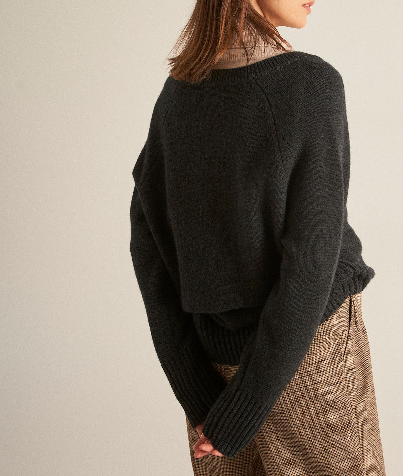 Pull en laine responsable et yack vert Bruce Faume - seconde main