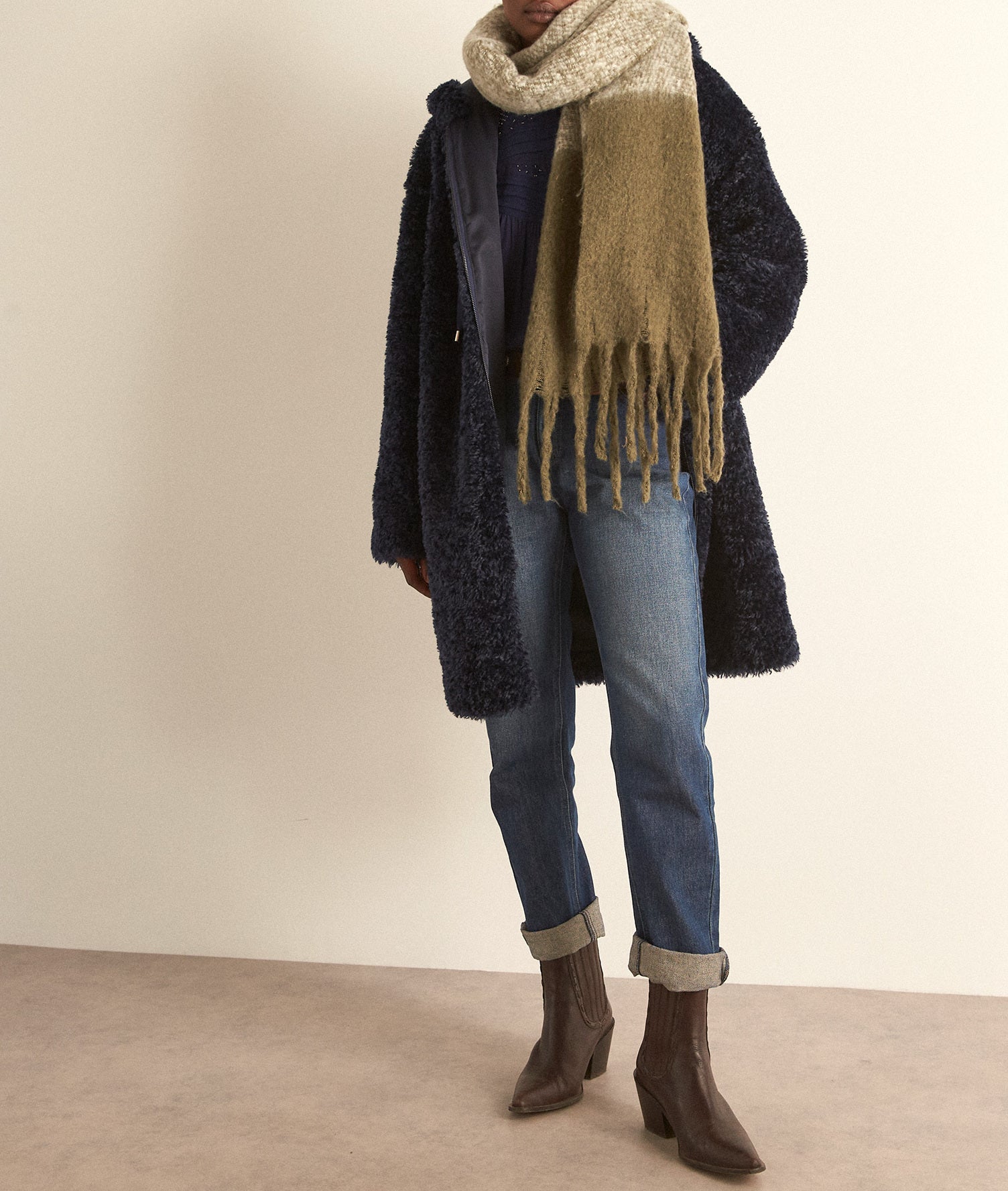 Manteau en fausse fourrure marine Magnolia Faume - seconde main