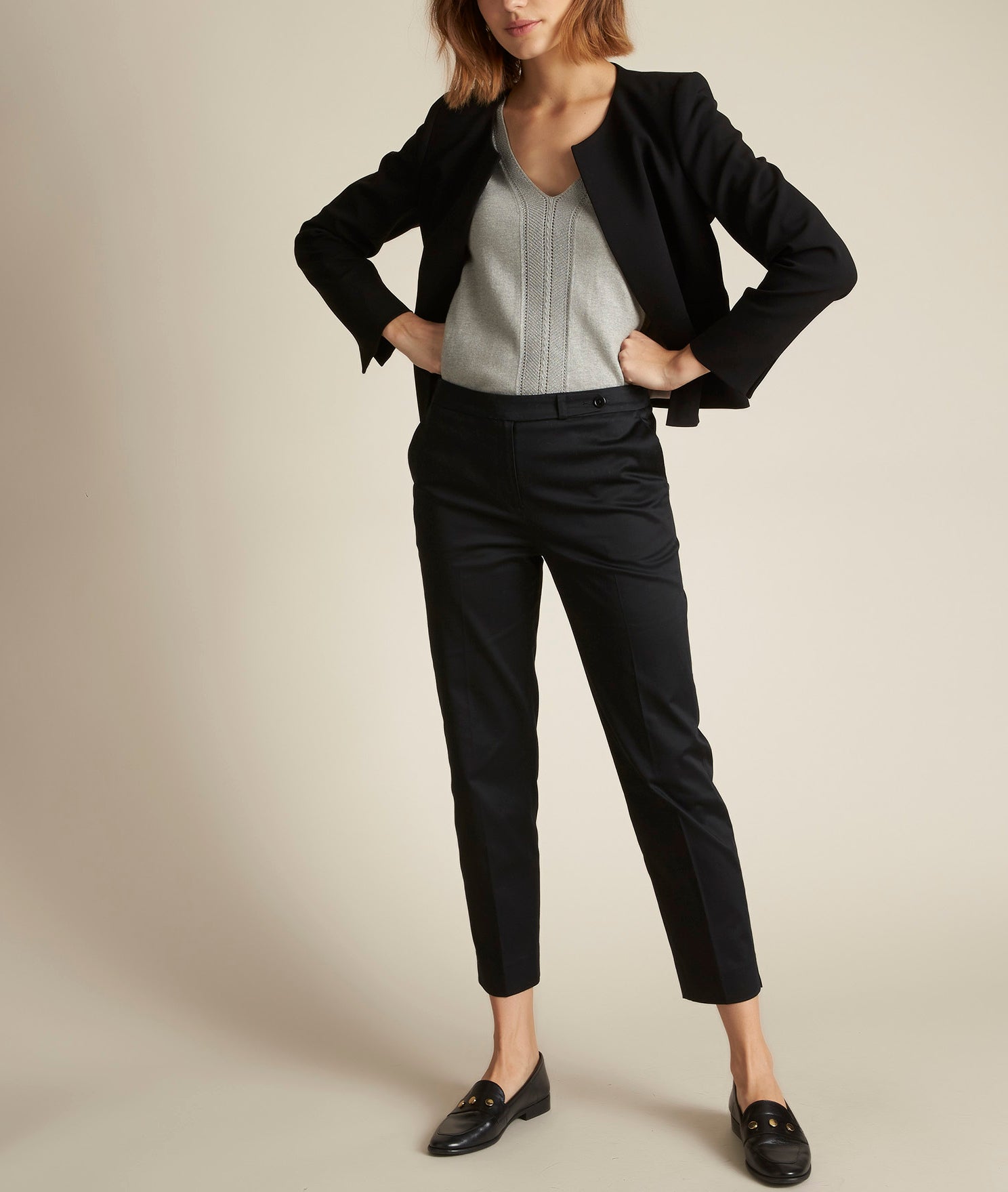 Pantalon cigarette noir Rubis Faume - seconde main