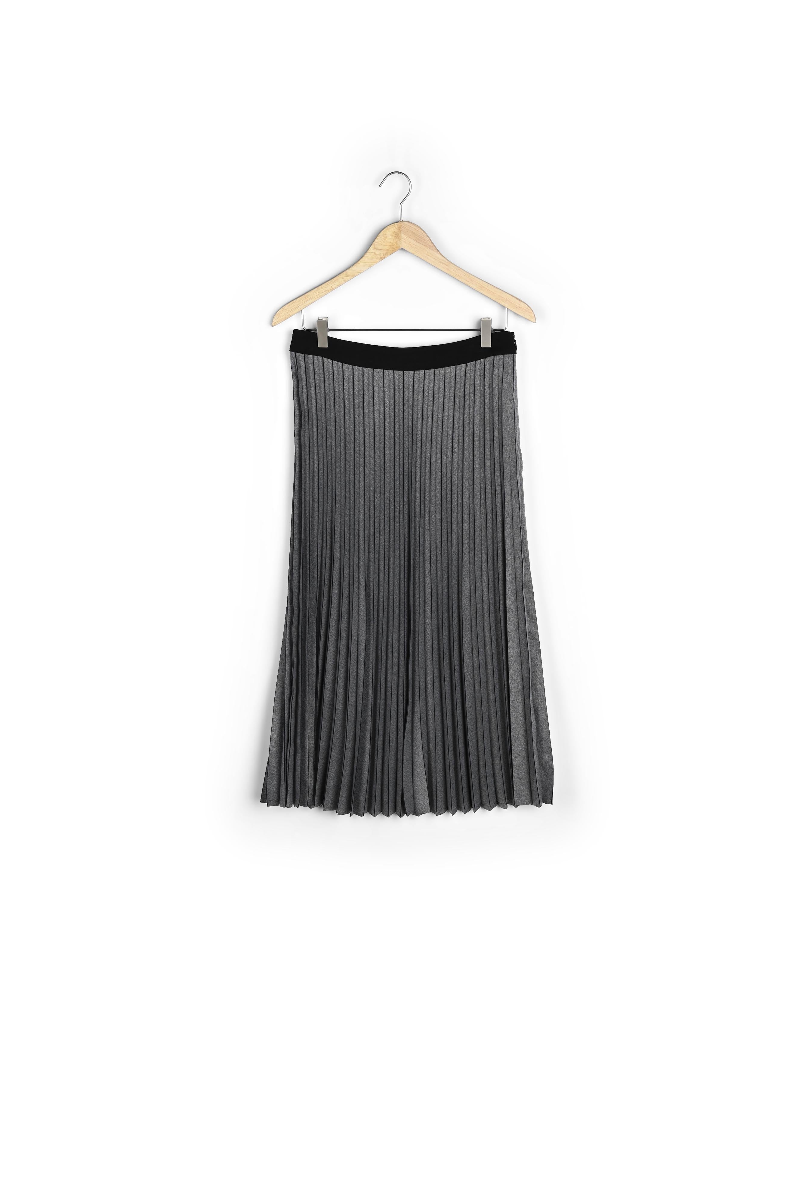 Jupe longue plissée grise Grenade Faume - seconde main