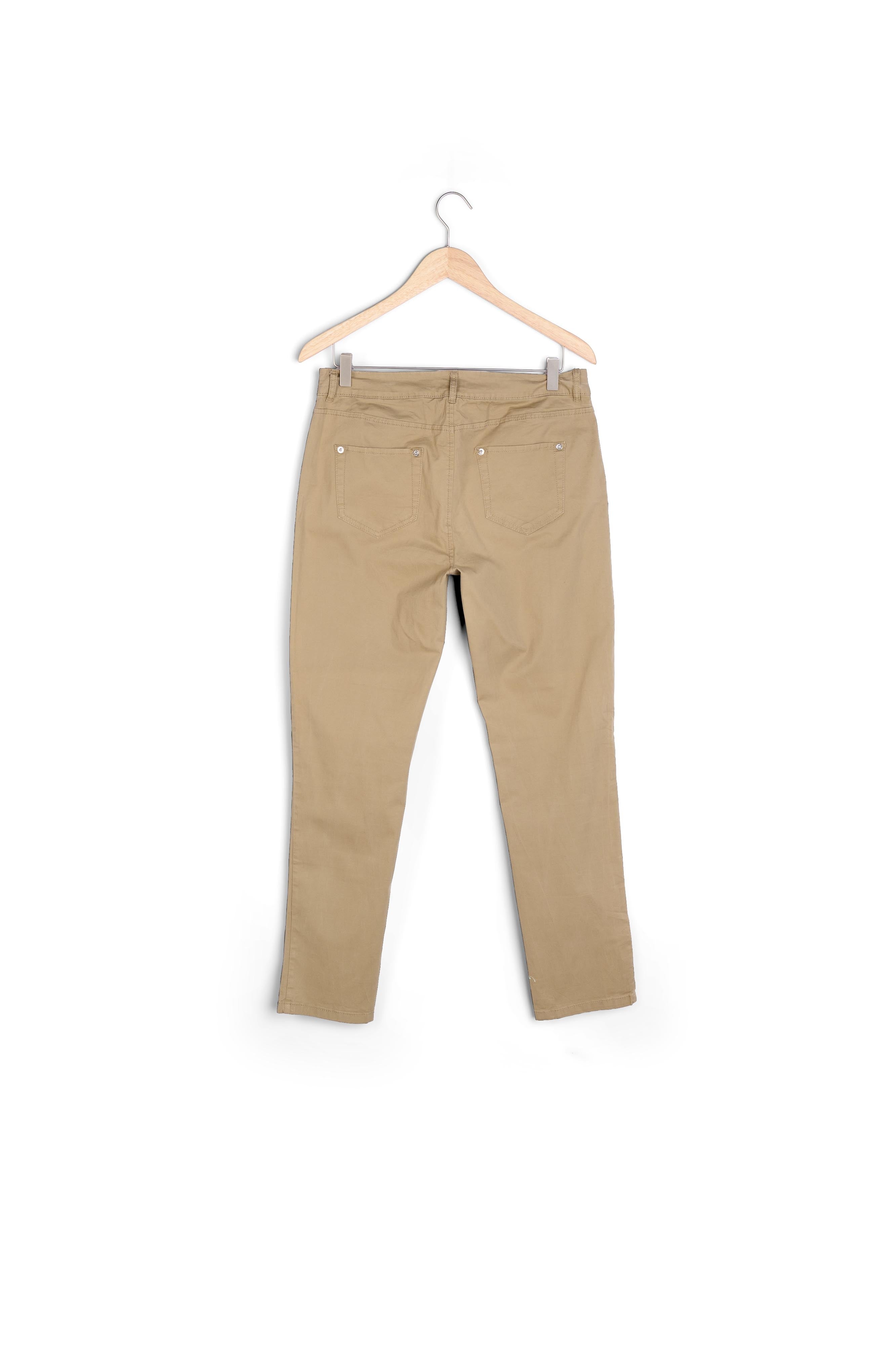 Pantalon kaki chino ceinture fantaisie Francis Faume - seconde main
