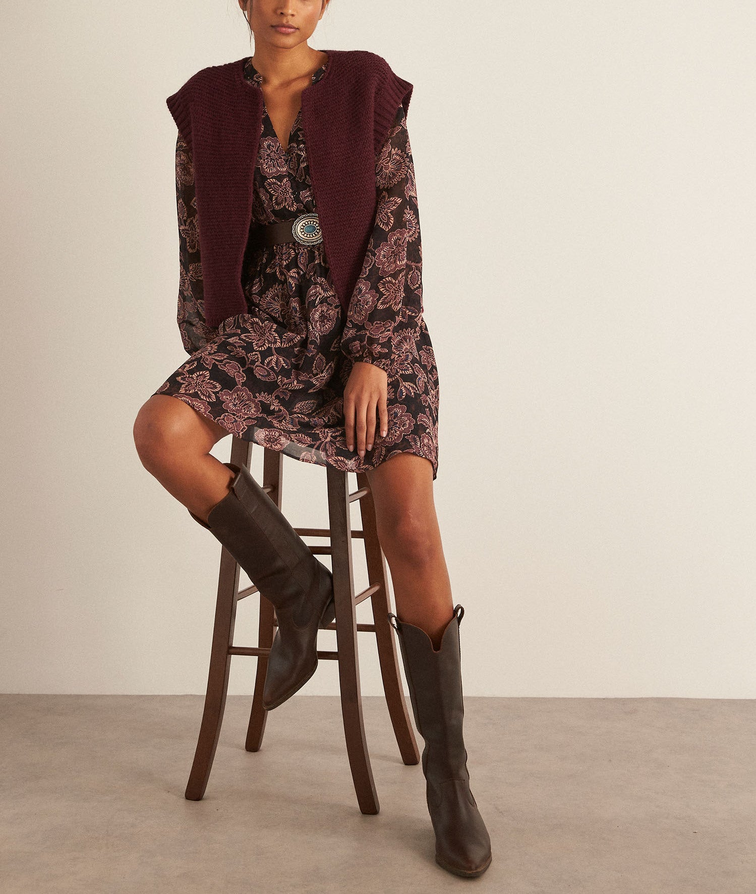 Robe courte imprimée Hola Faume - seconde main