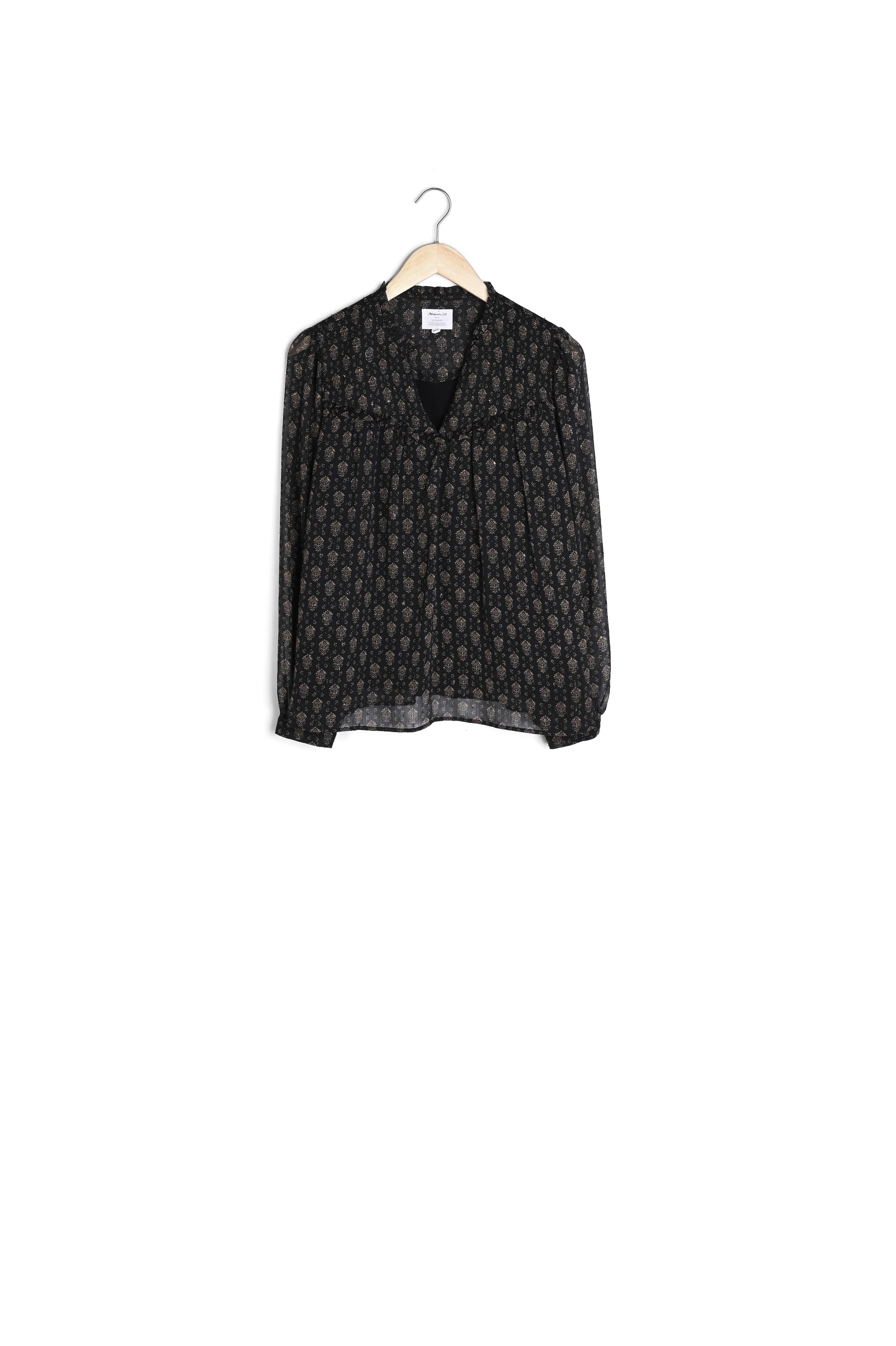 Blouse dorée imprimée Jen Faume - seconde main