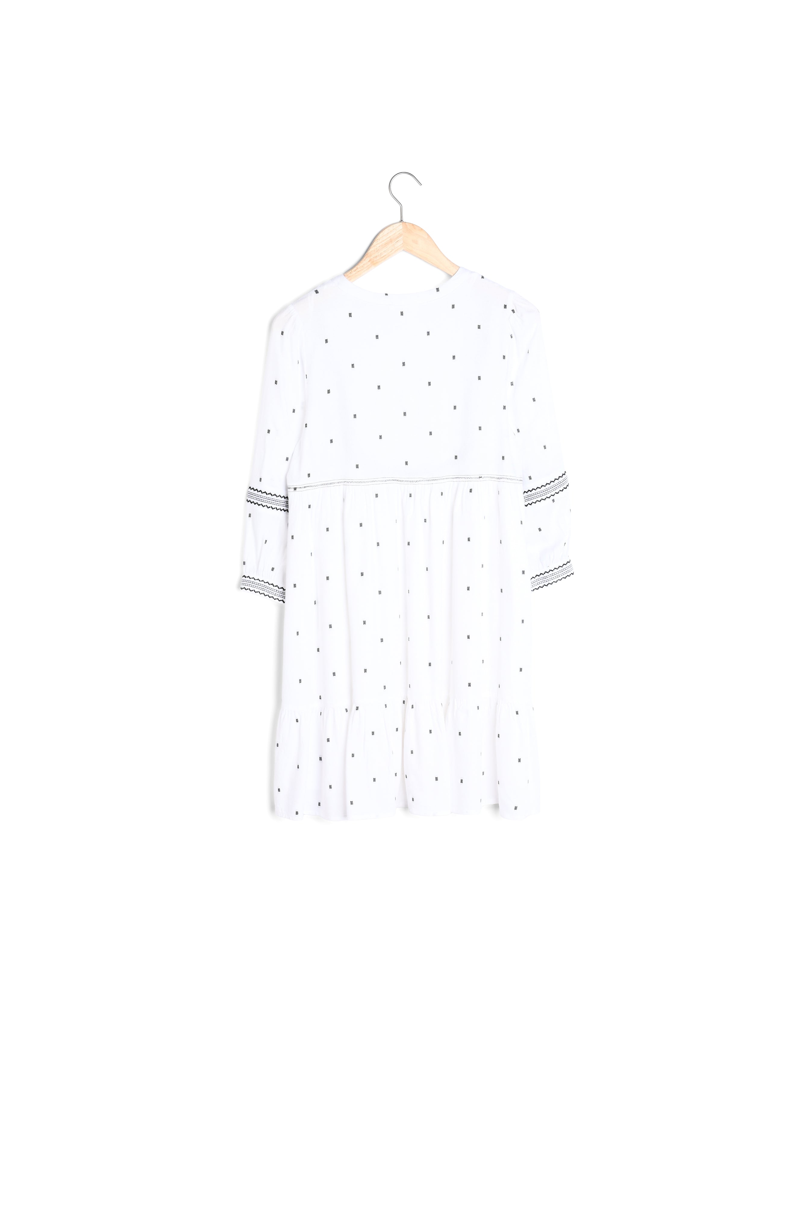 Robe courte brodée blanche Larie Faume - seconde main