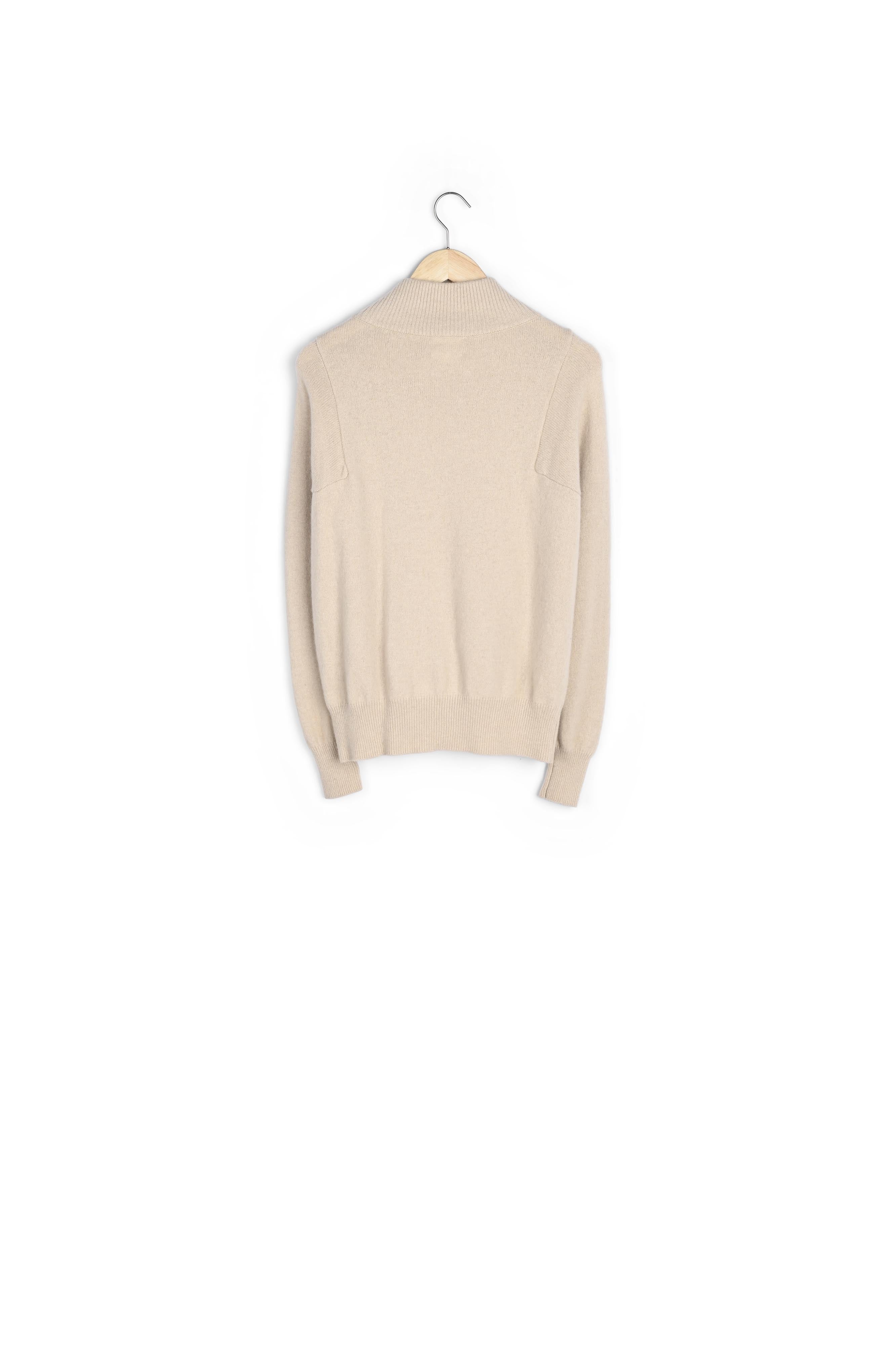 Pull camionneur en laine responsable beige clair Betty Faume - seconde main