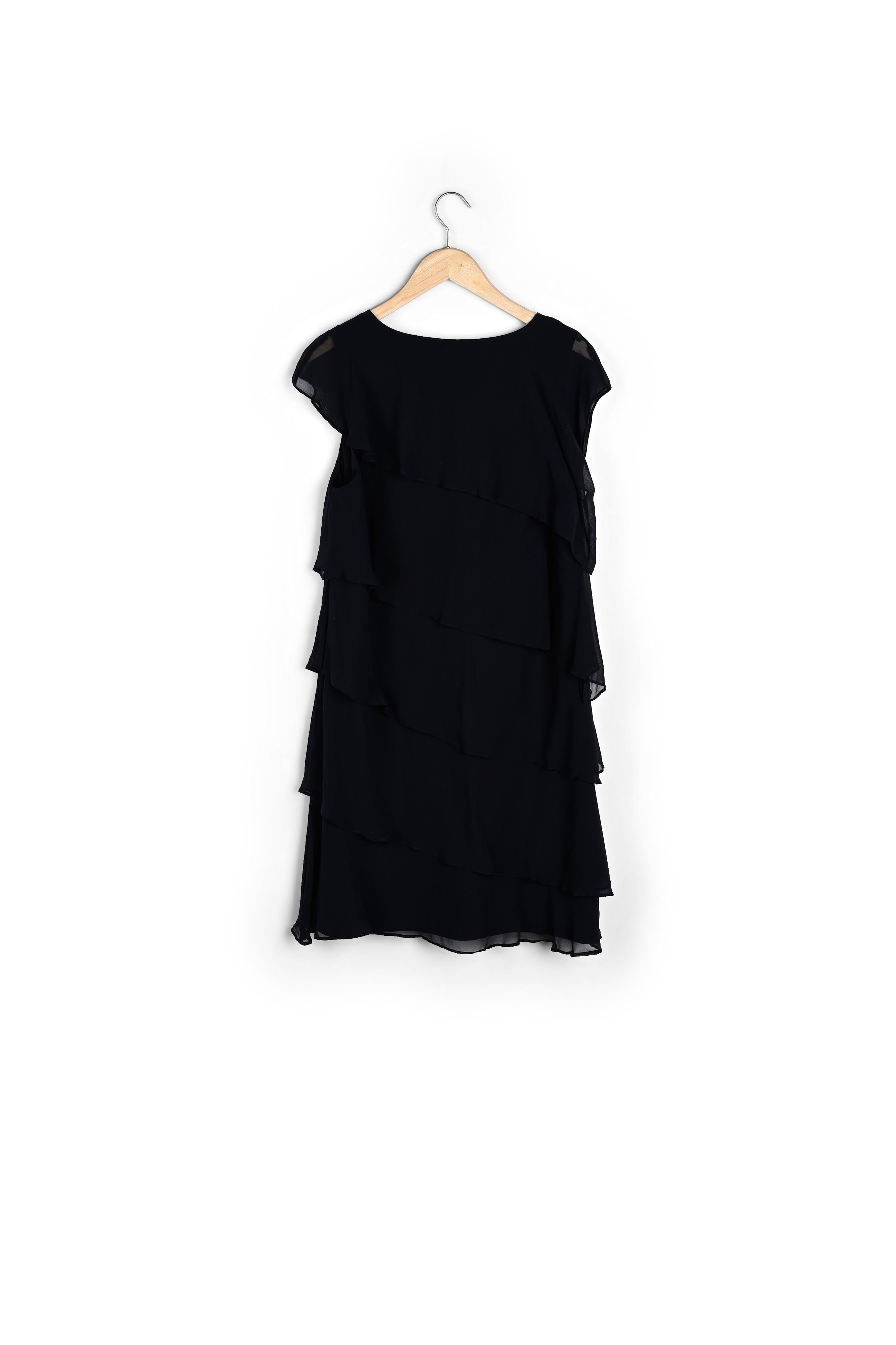 Robe marine en soie à volants Oly Faume - seconde main