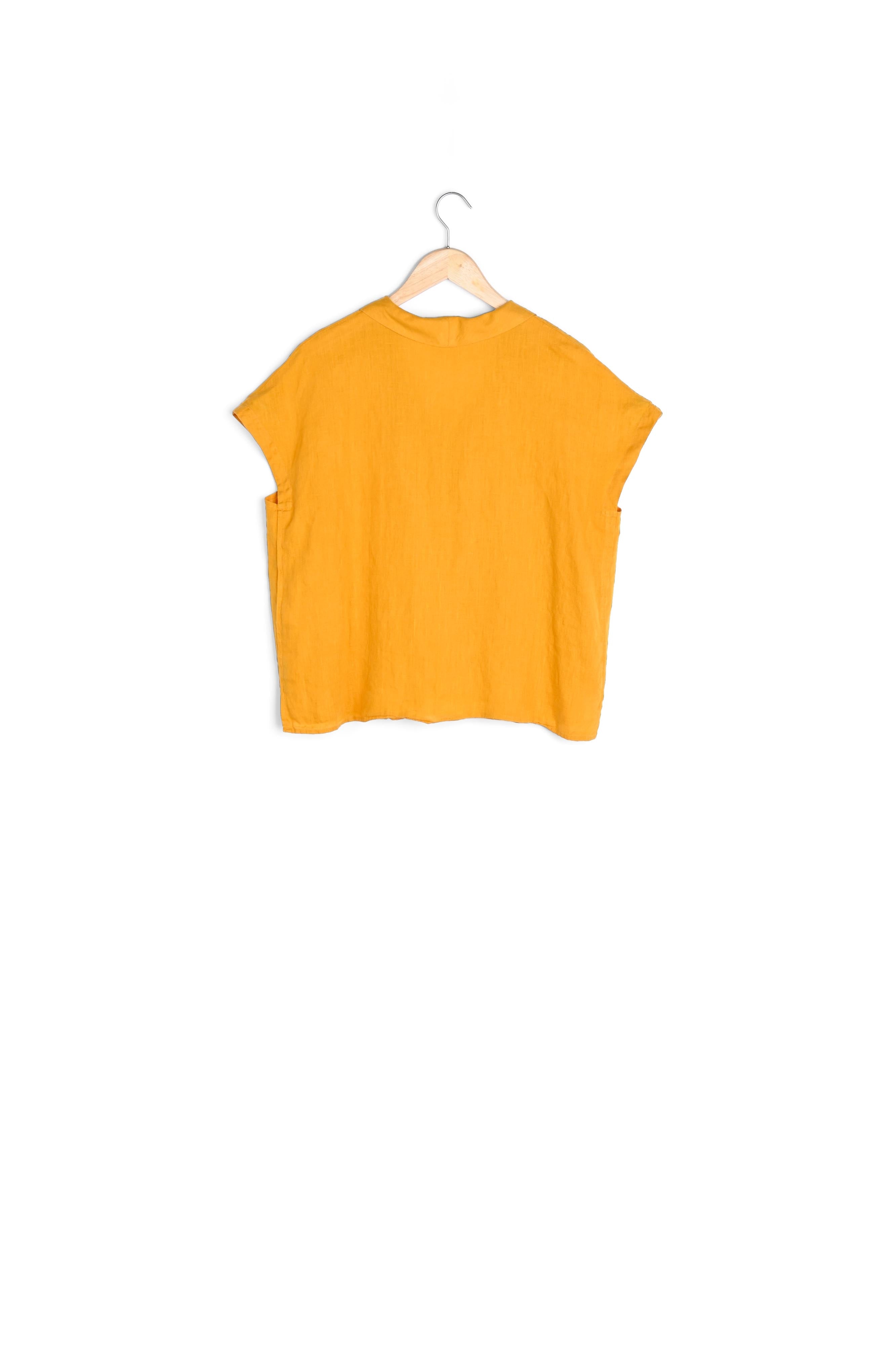 Top en lin safran Estelle Faume - seconde main