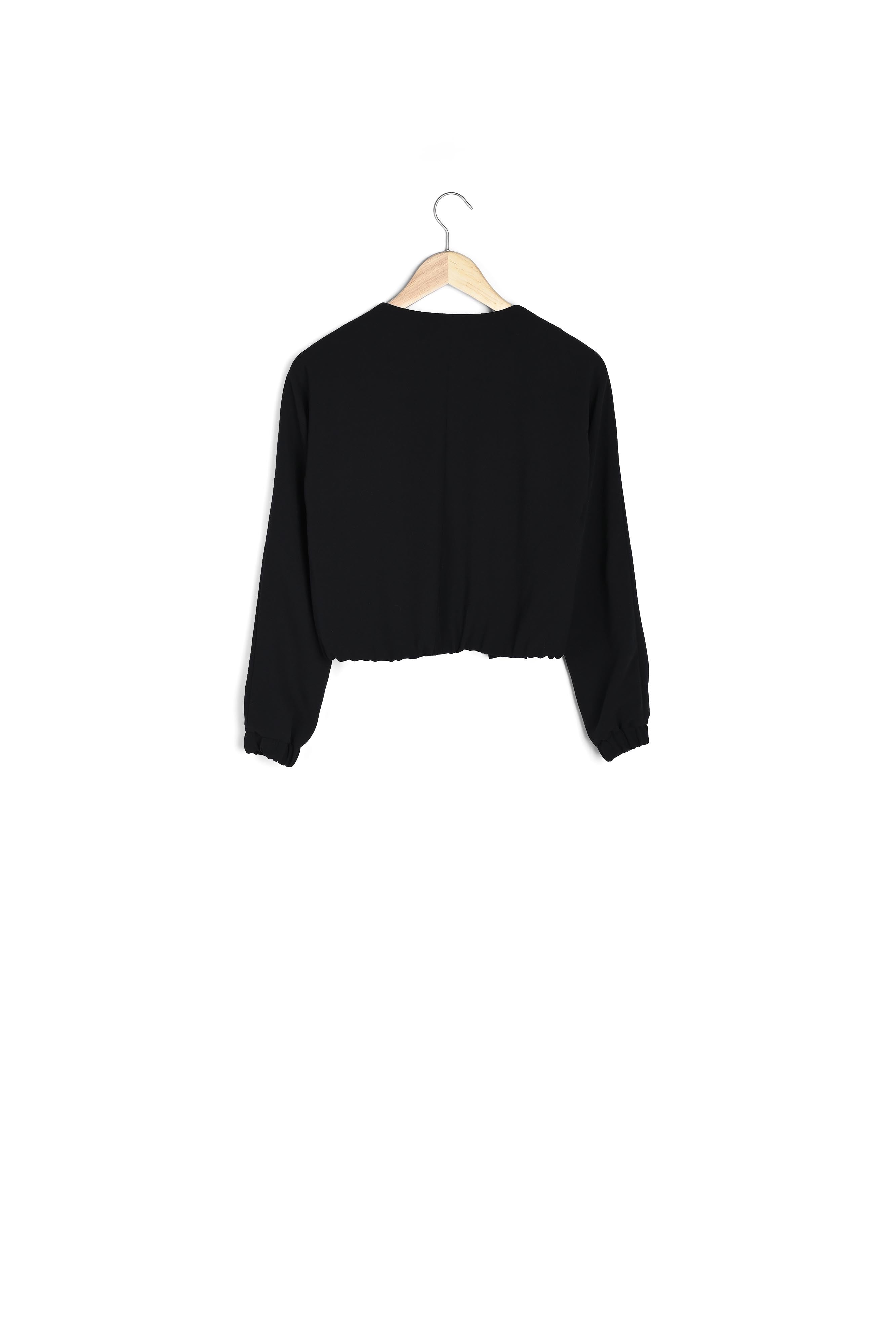 Veste en crêpe noire Taya Faume - seconde main