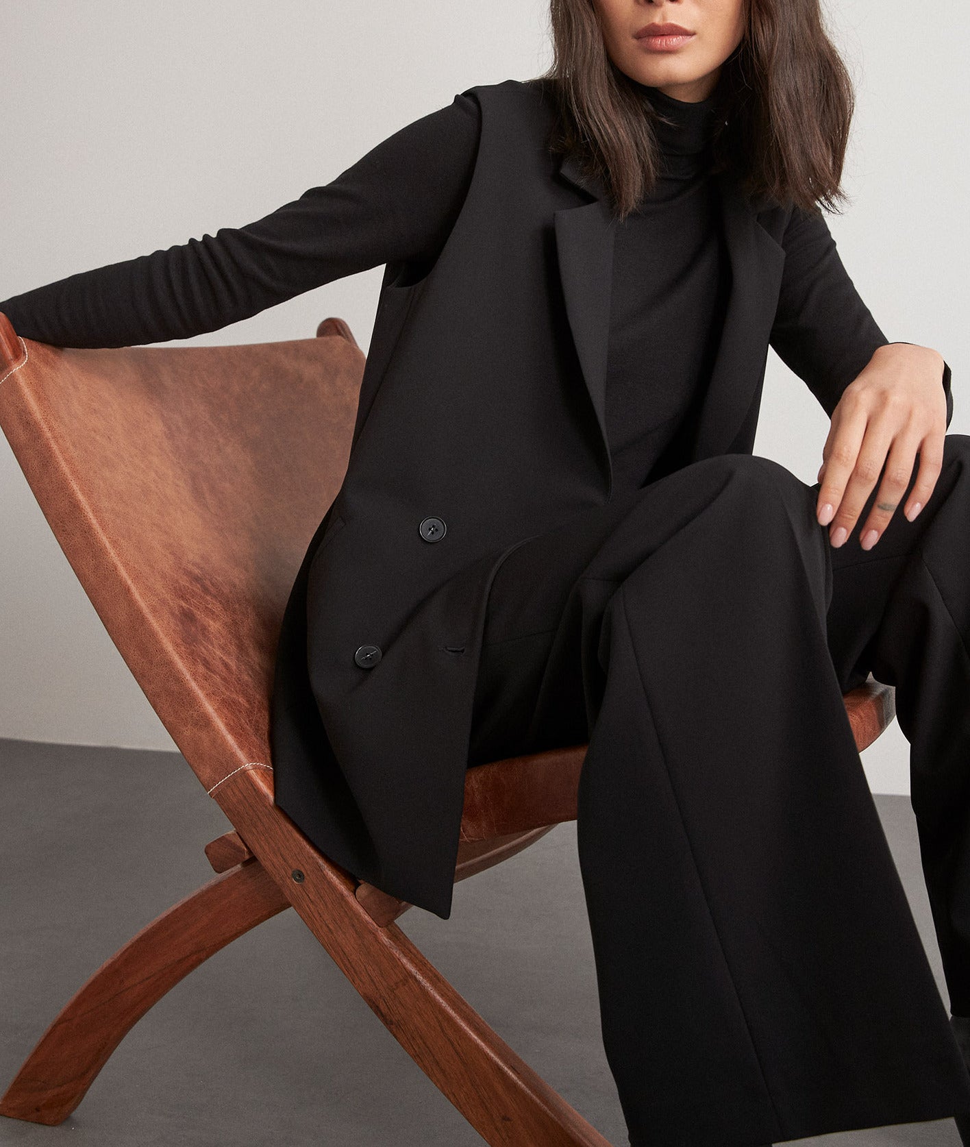 Veste de tailleur sans manches Dava Faume - seconde main