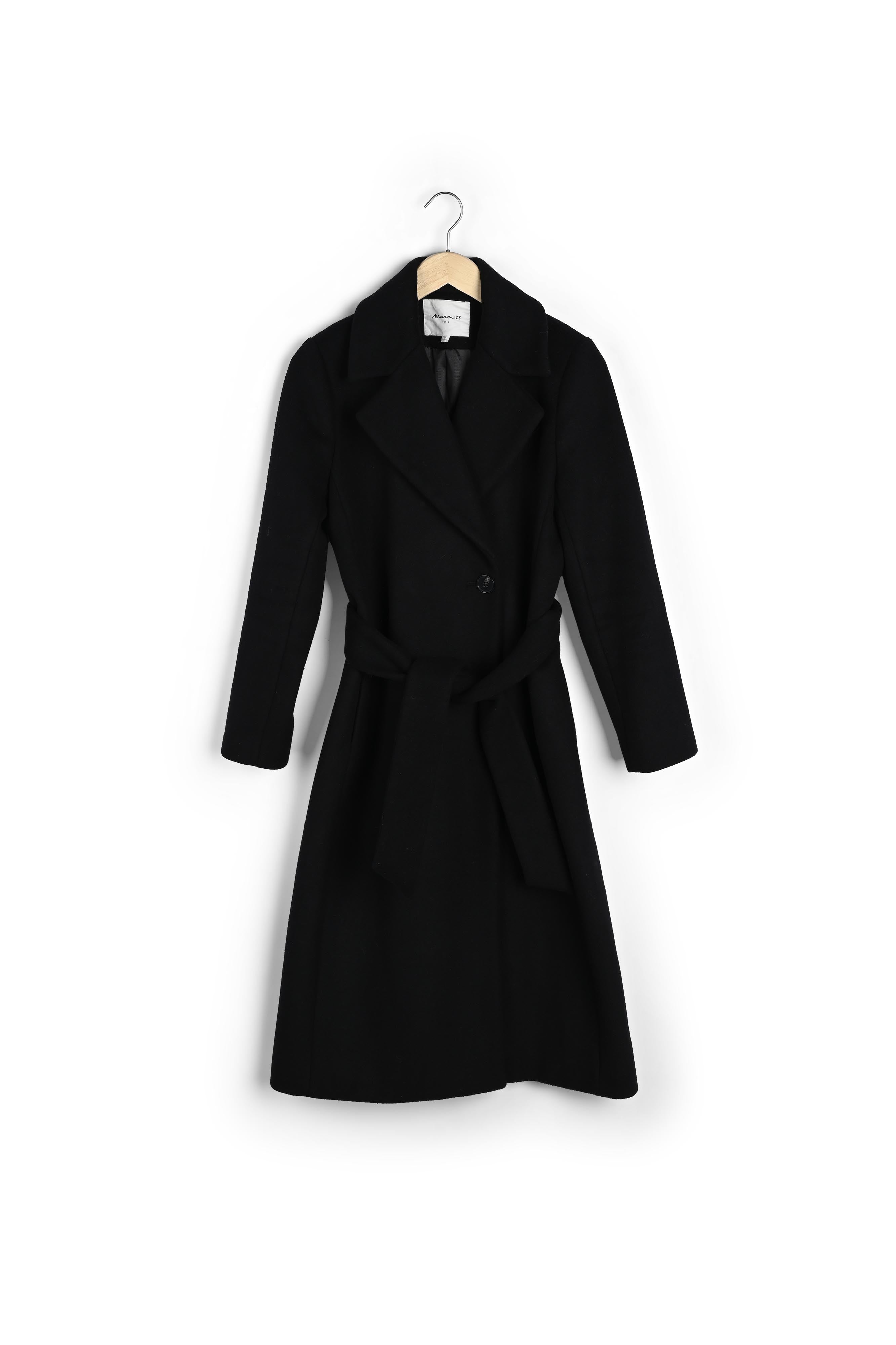 Manteau en laine mélangée avec ceinture Oda Faume - seconde main