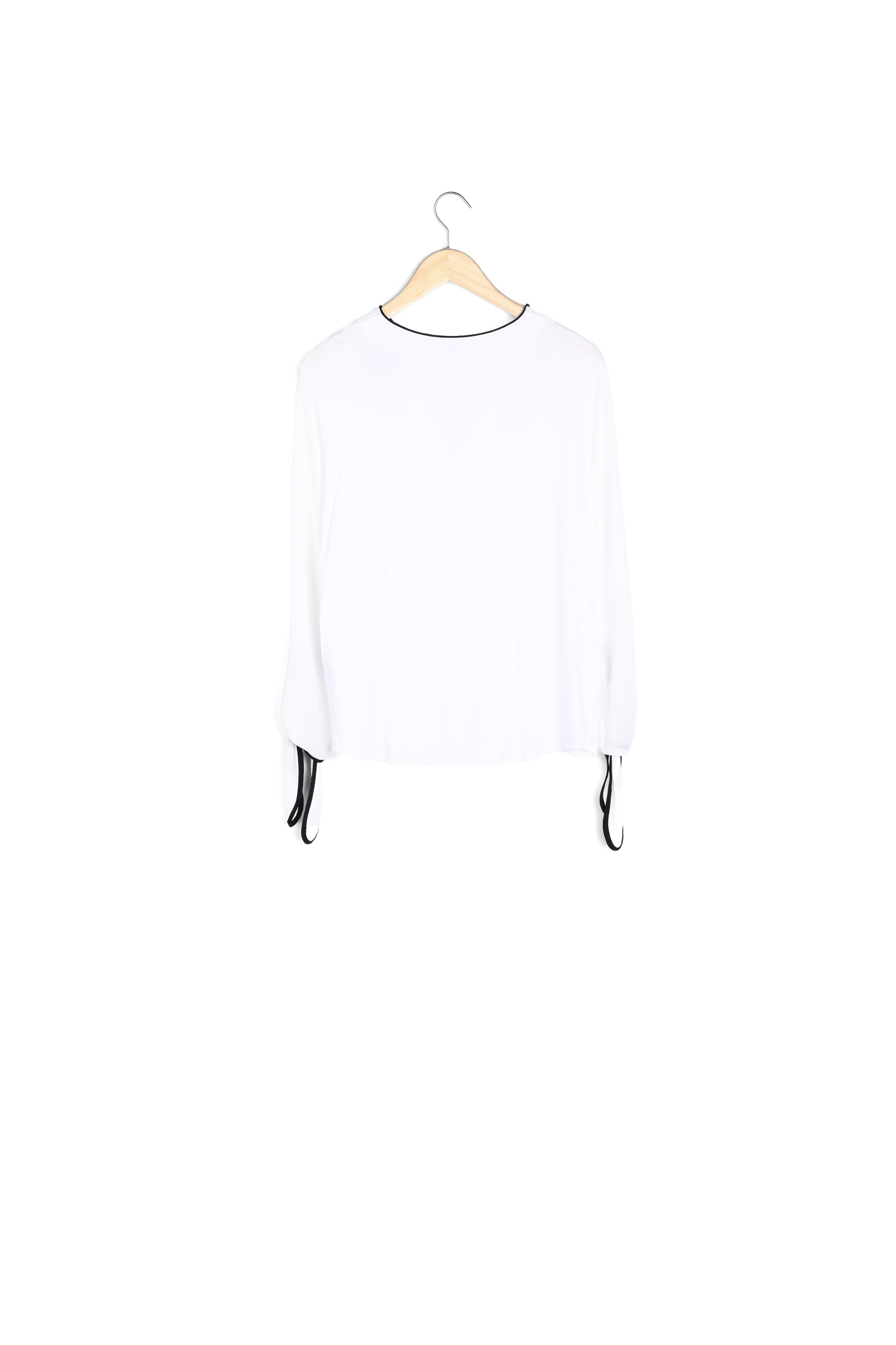 Chemisier écru biais contrasté Victoire Faume - seconde main