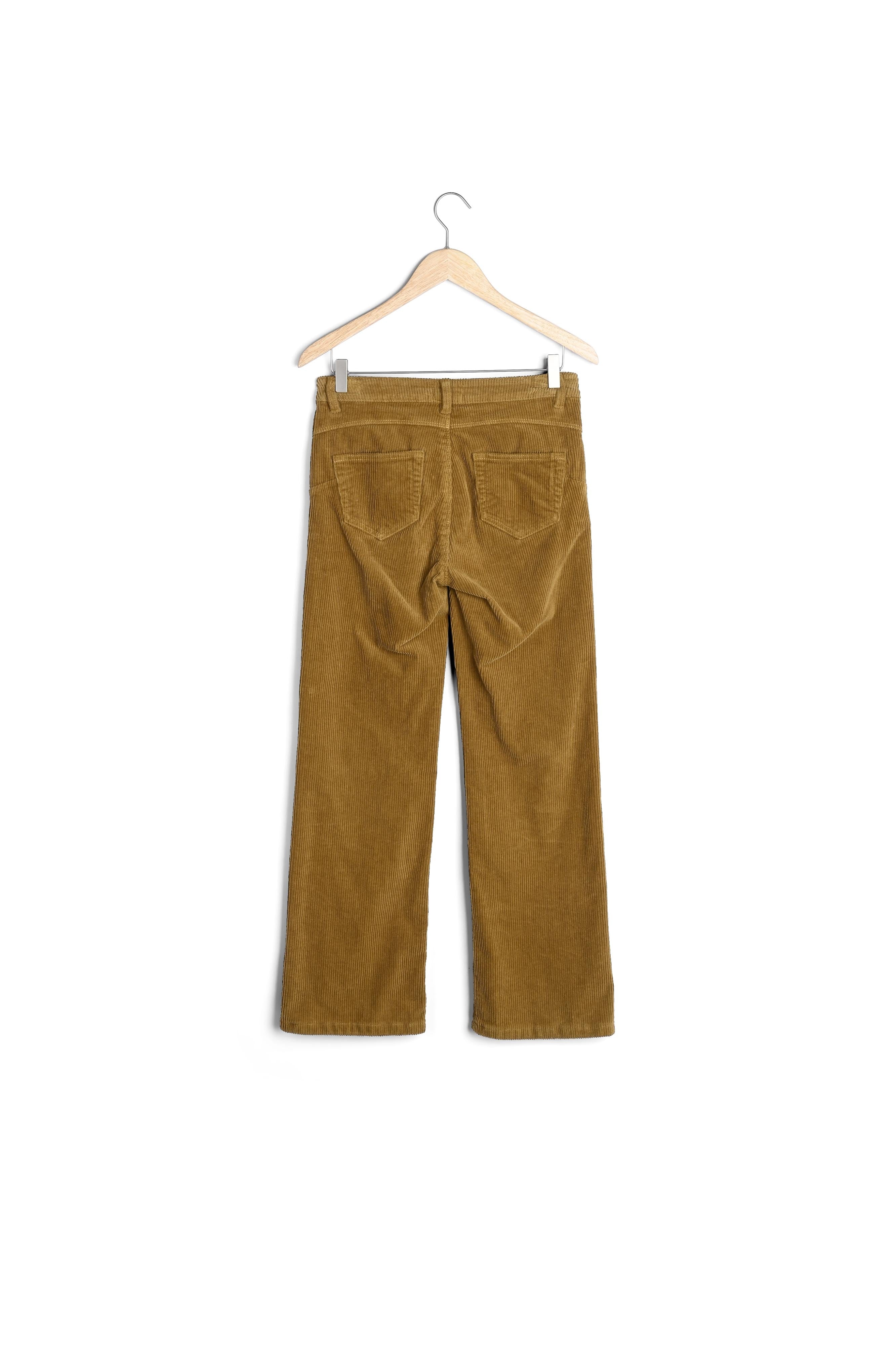 Pantalon flare en velours bronze Ninon Faume - seconde main