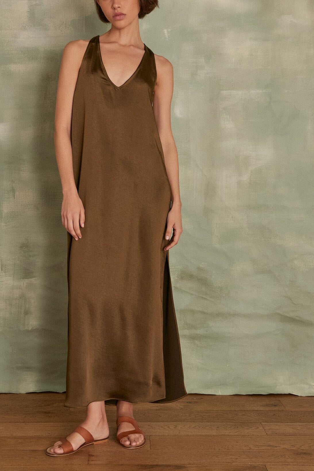 Robe satinée Amie Faume - seconde main