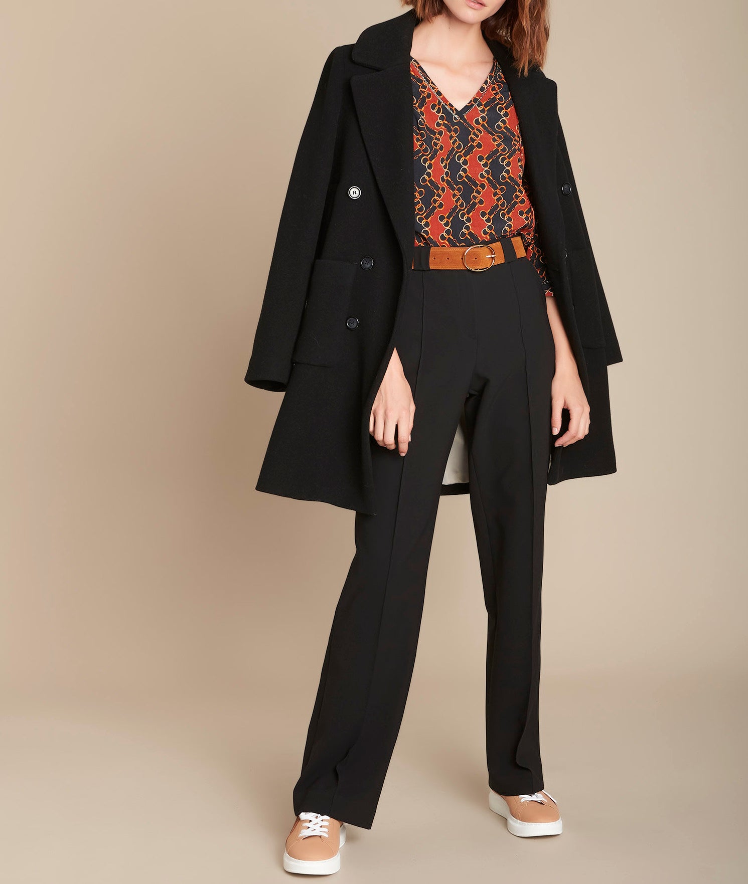 Blouse imprimé chaine Moscou Faume - seconde main