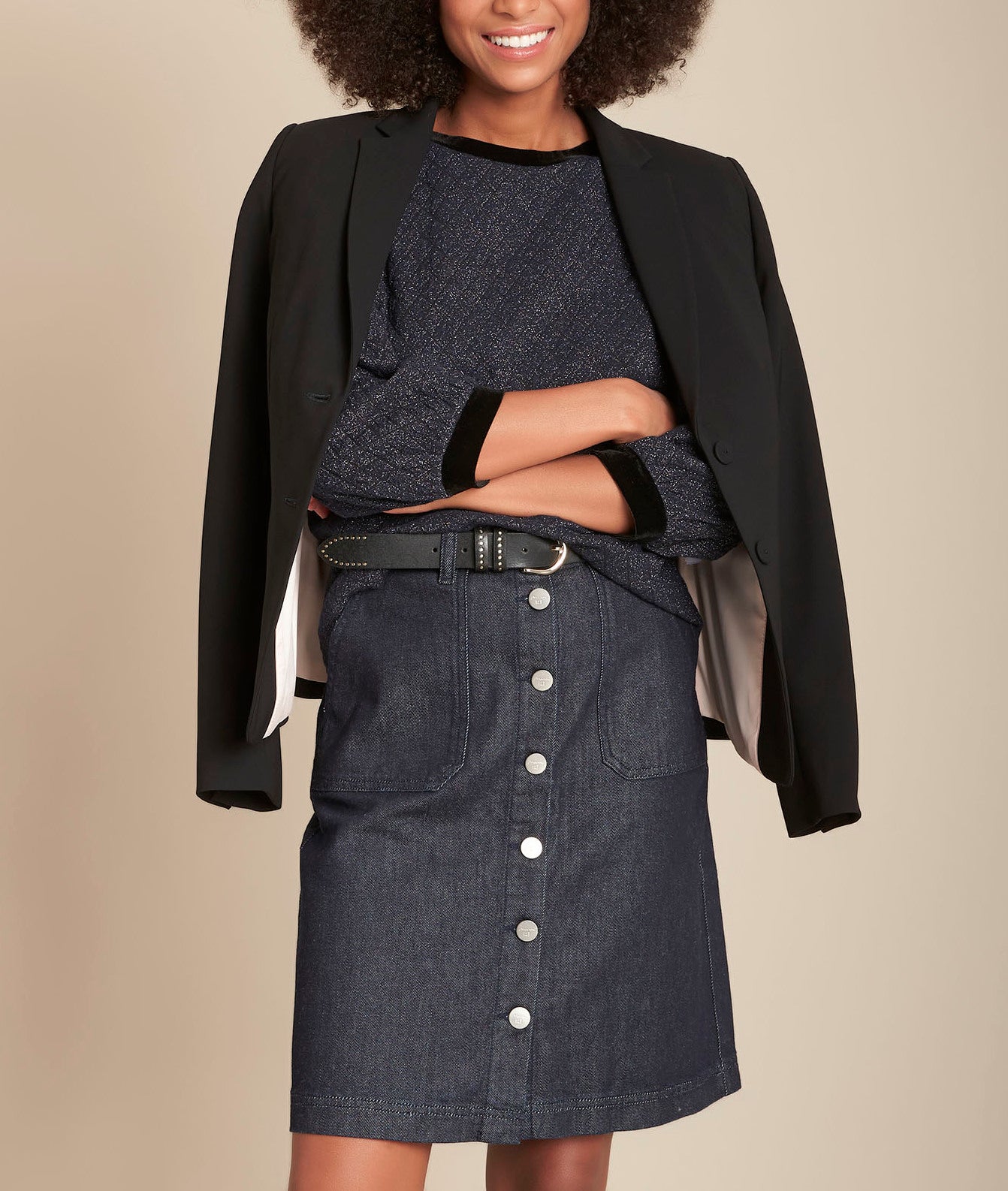 Jupe taille haute denim Kriss Faume - seconde main