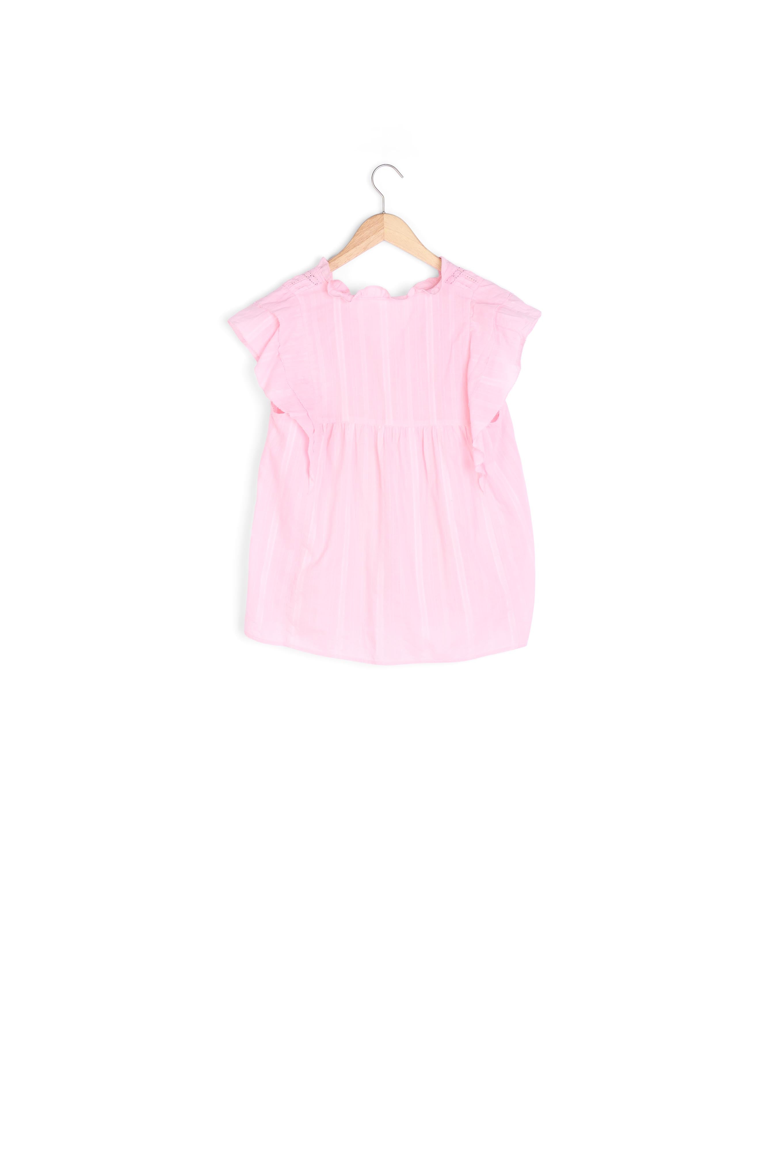 Blouse sans manches en coton rose Constance Faume - seconde main