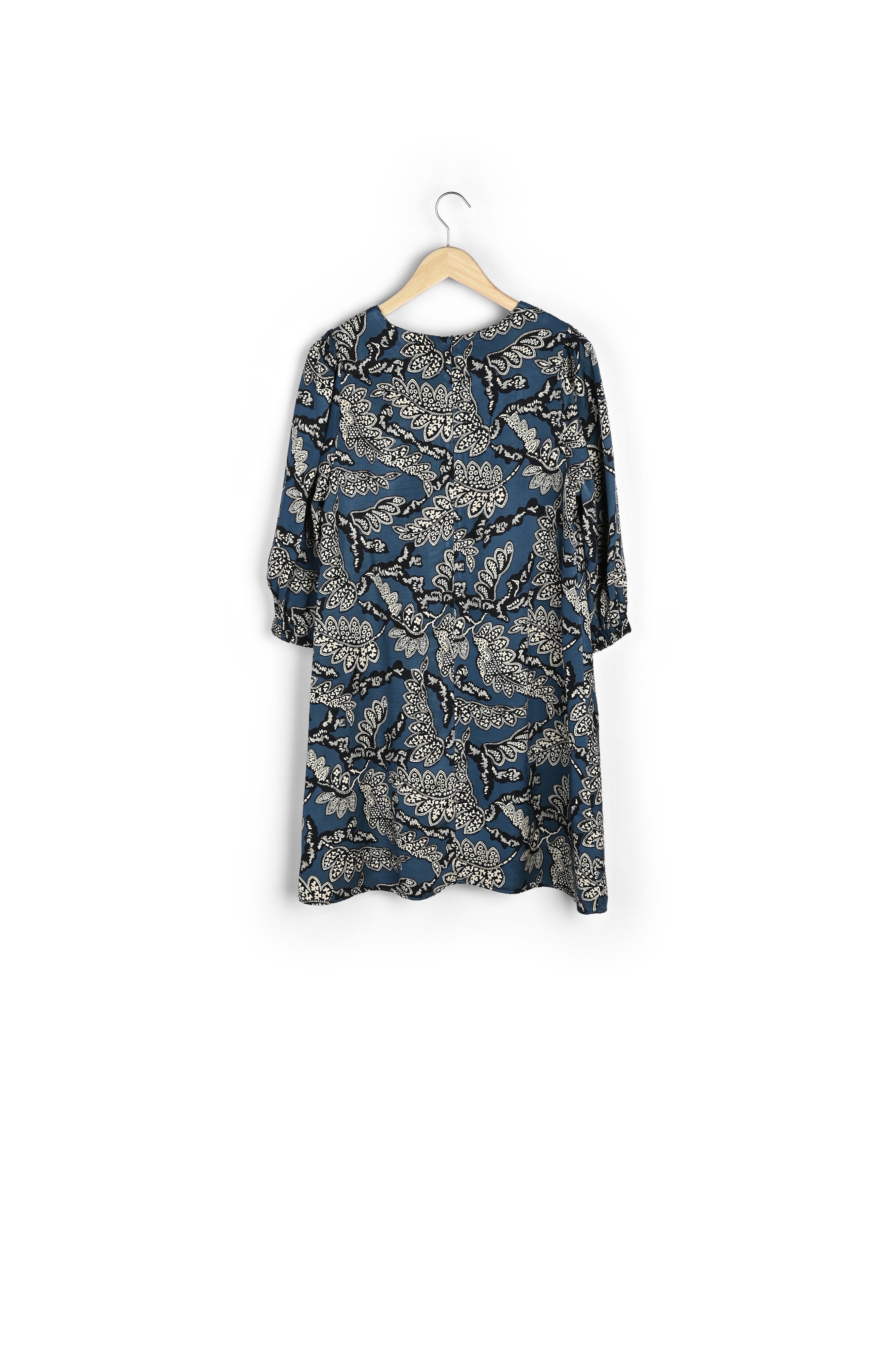 Robe courte droite imprimée pétrole Noella Faume - seconde main