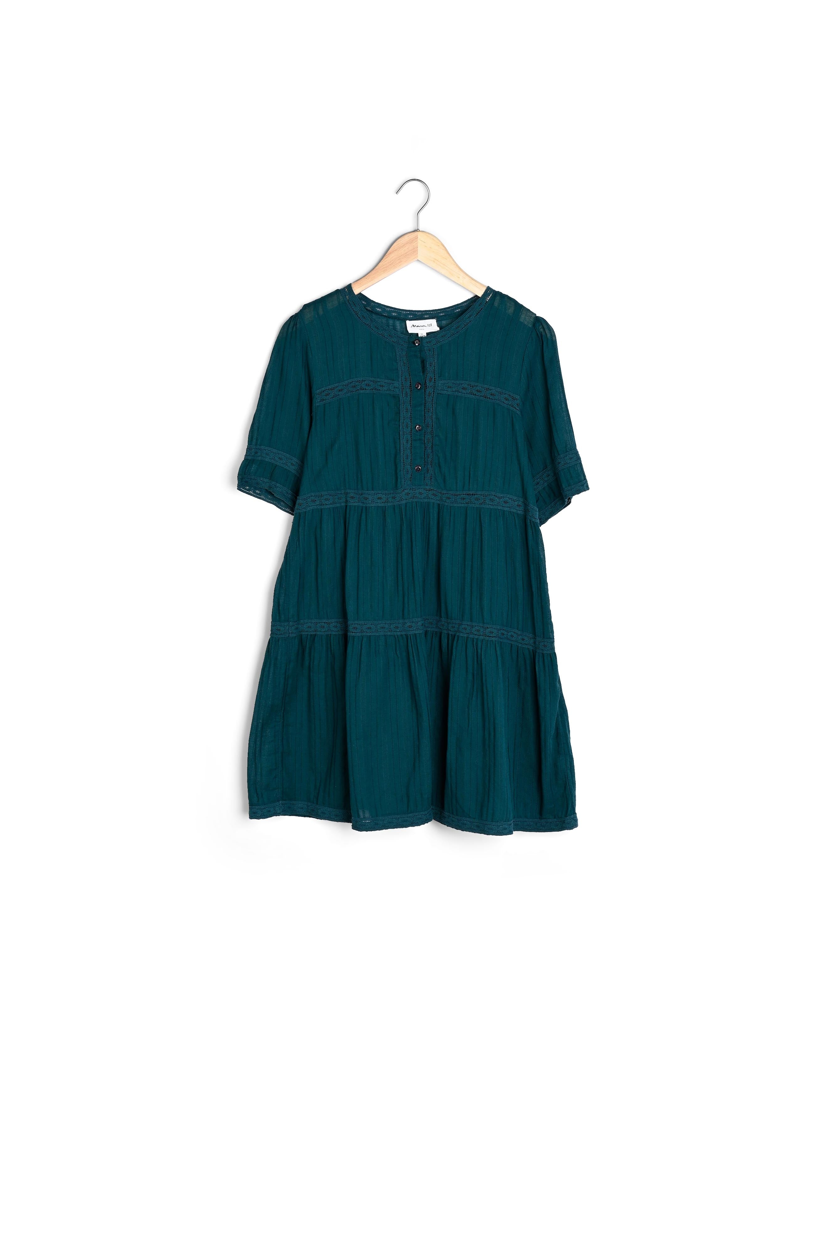 Robe verte à dentelle Corelia Faume - seconde main