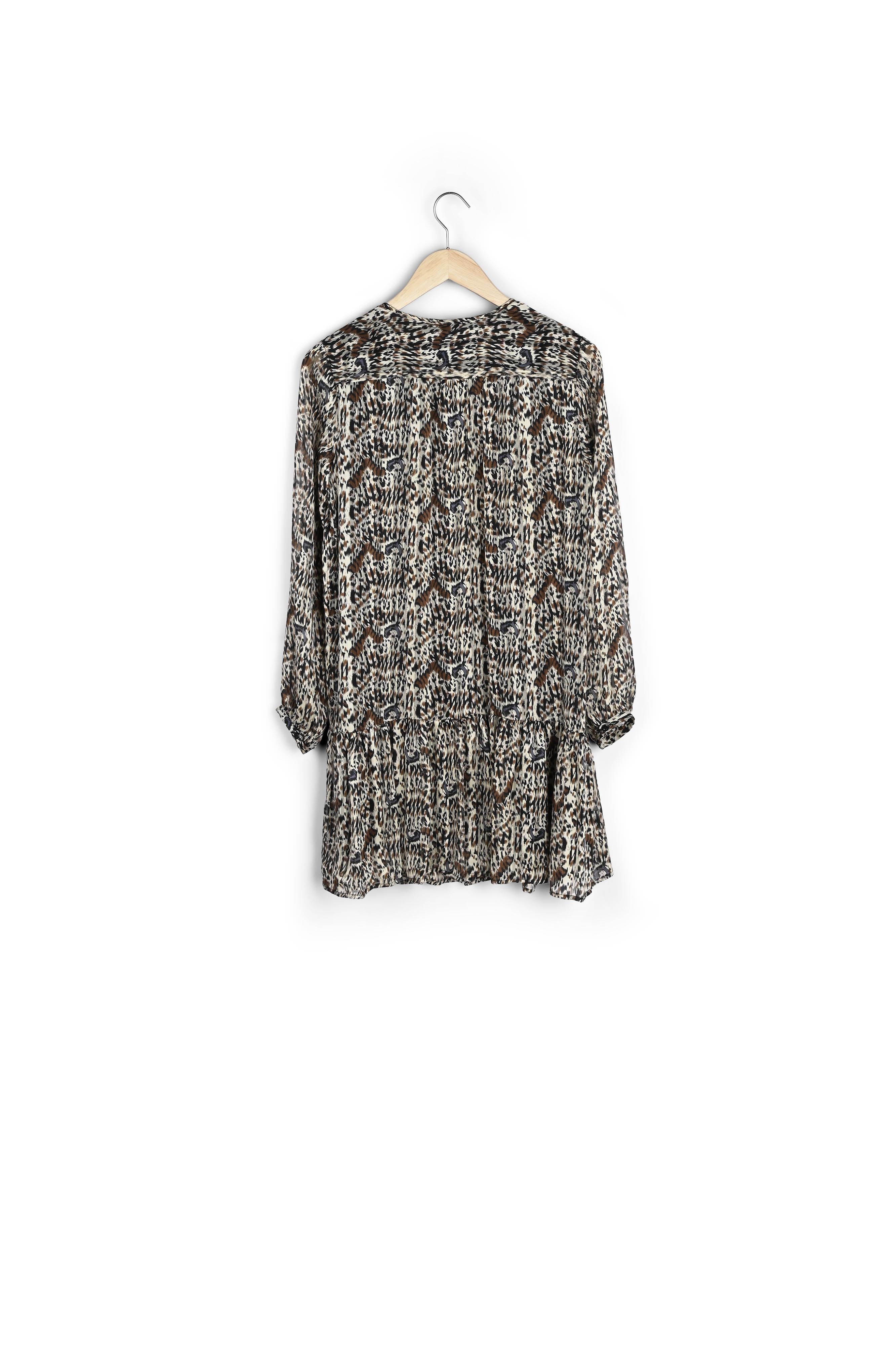 Robe noire imprimé ethnique Lizie Faume - seconde main