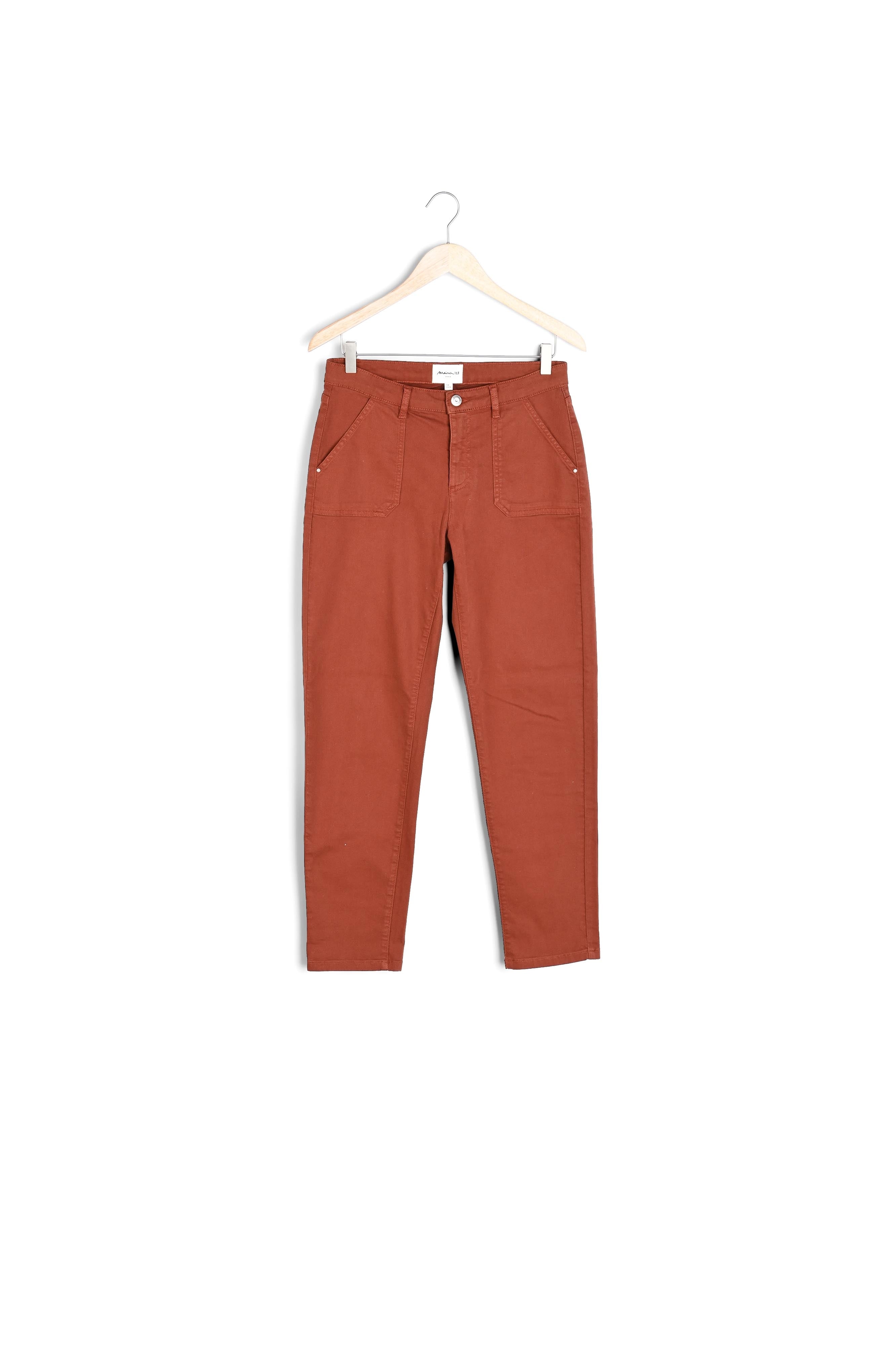 Jean chino en coton rouge brique Nalla Faume - seconde main