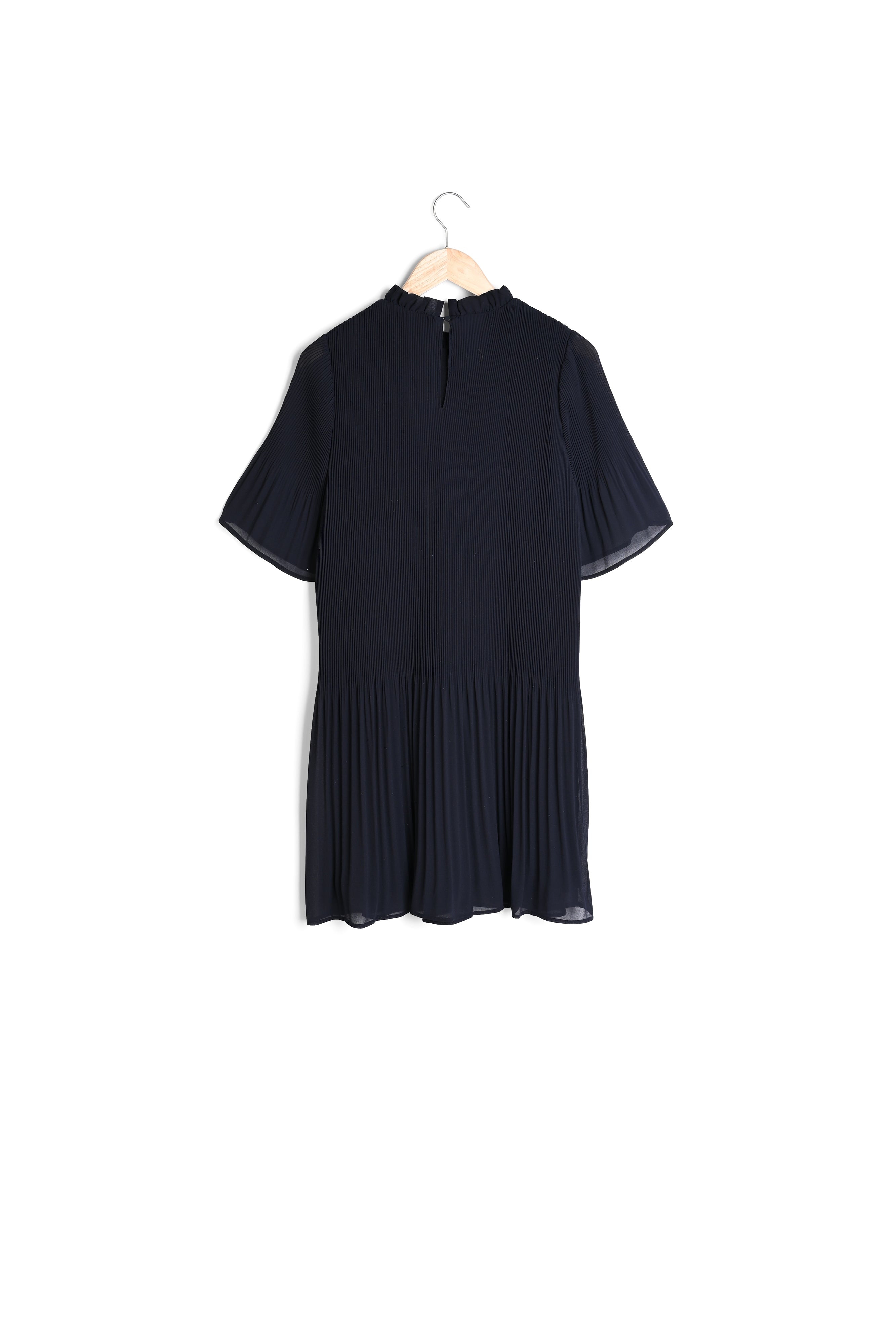 Robe courte plissée marine Oiseau Faume - seconde main