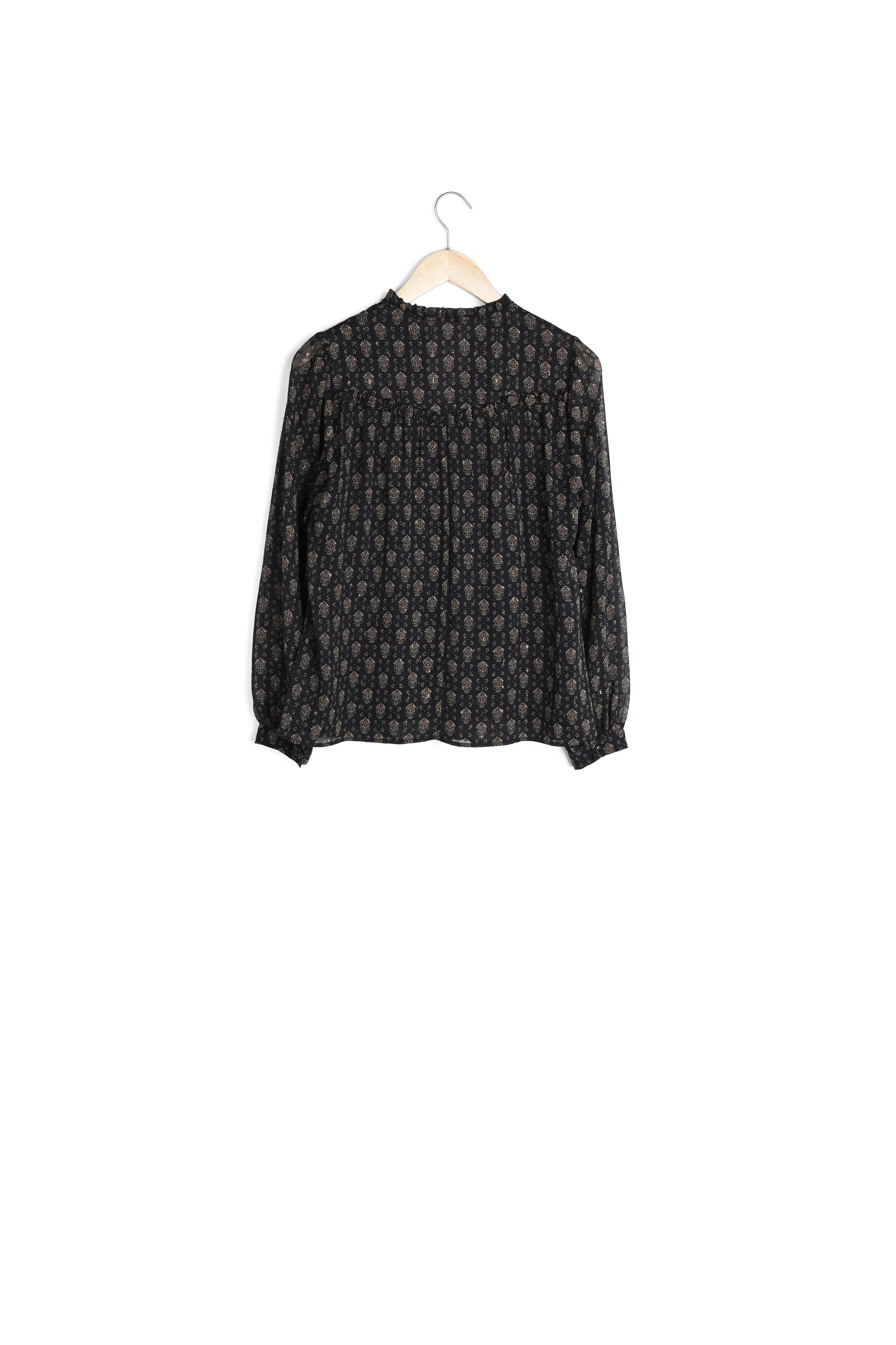 Blouse dorée imprimée Jen Faume - seconde main