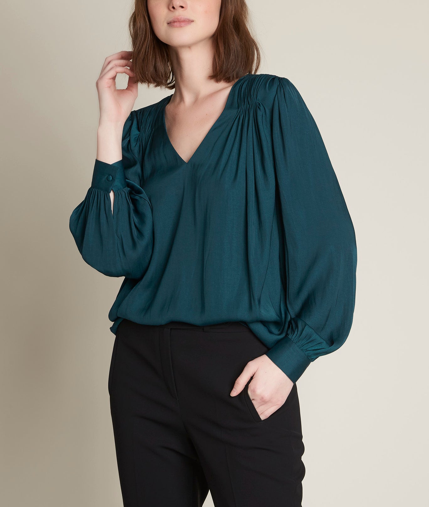 Blouse vaporeuse cyprès Elvera Faume - seconde main