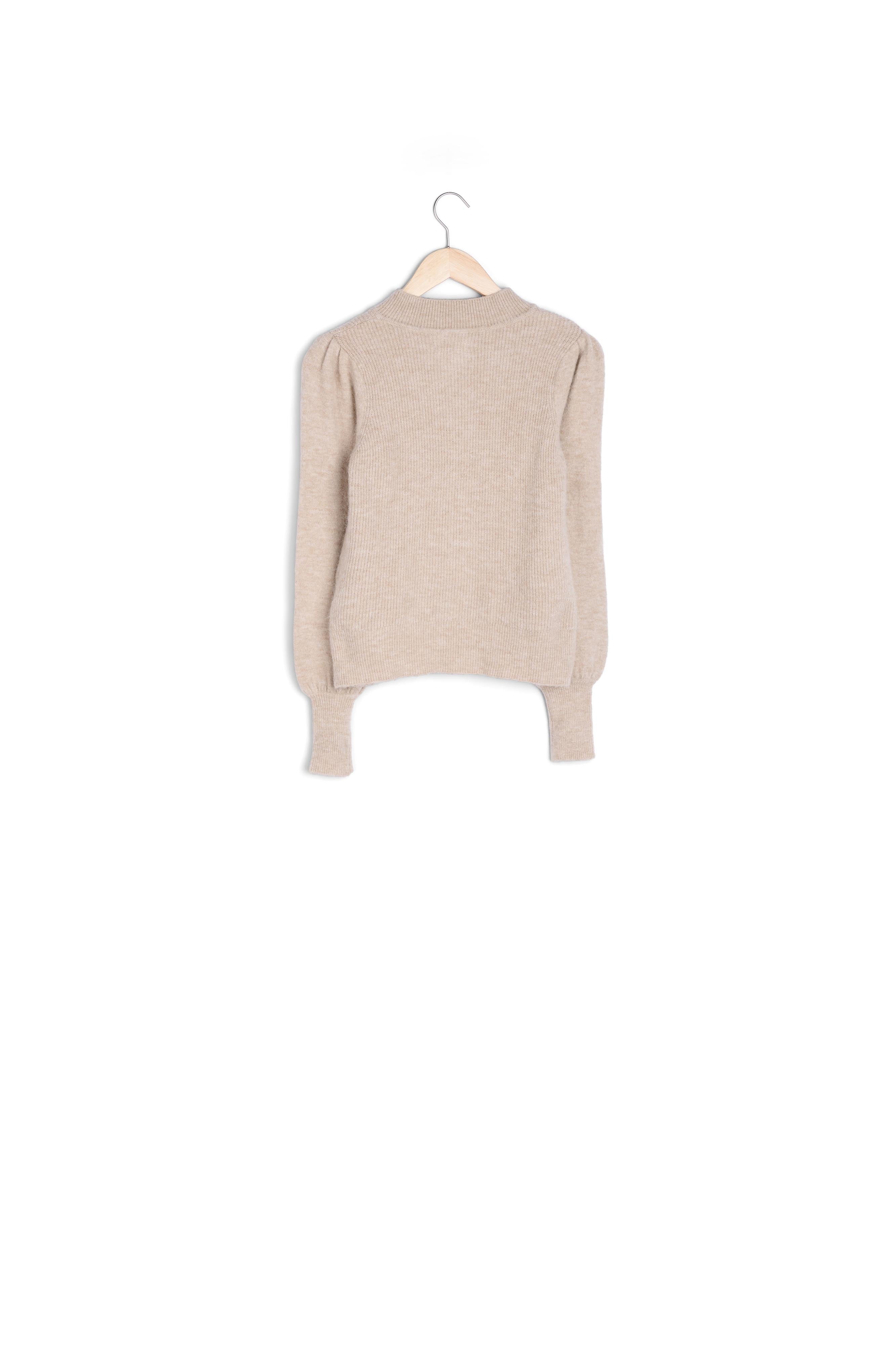 Cardigan beige col rond Toussain Faume - seconde main