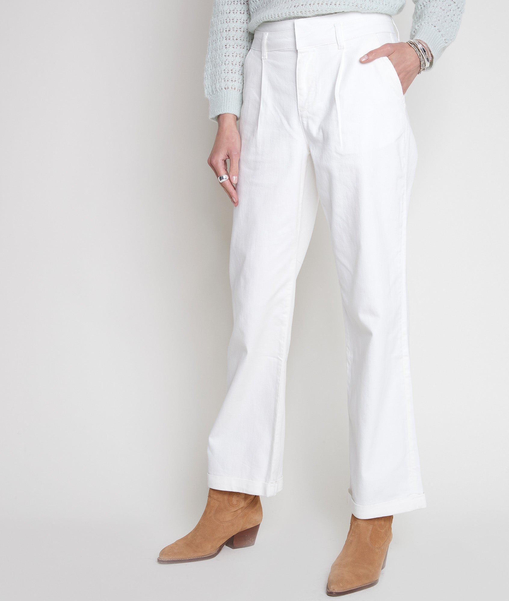 Jean large en coton écru Faden Faume - seconde main