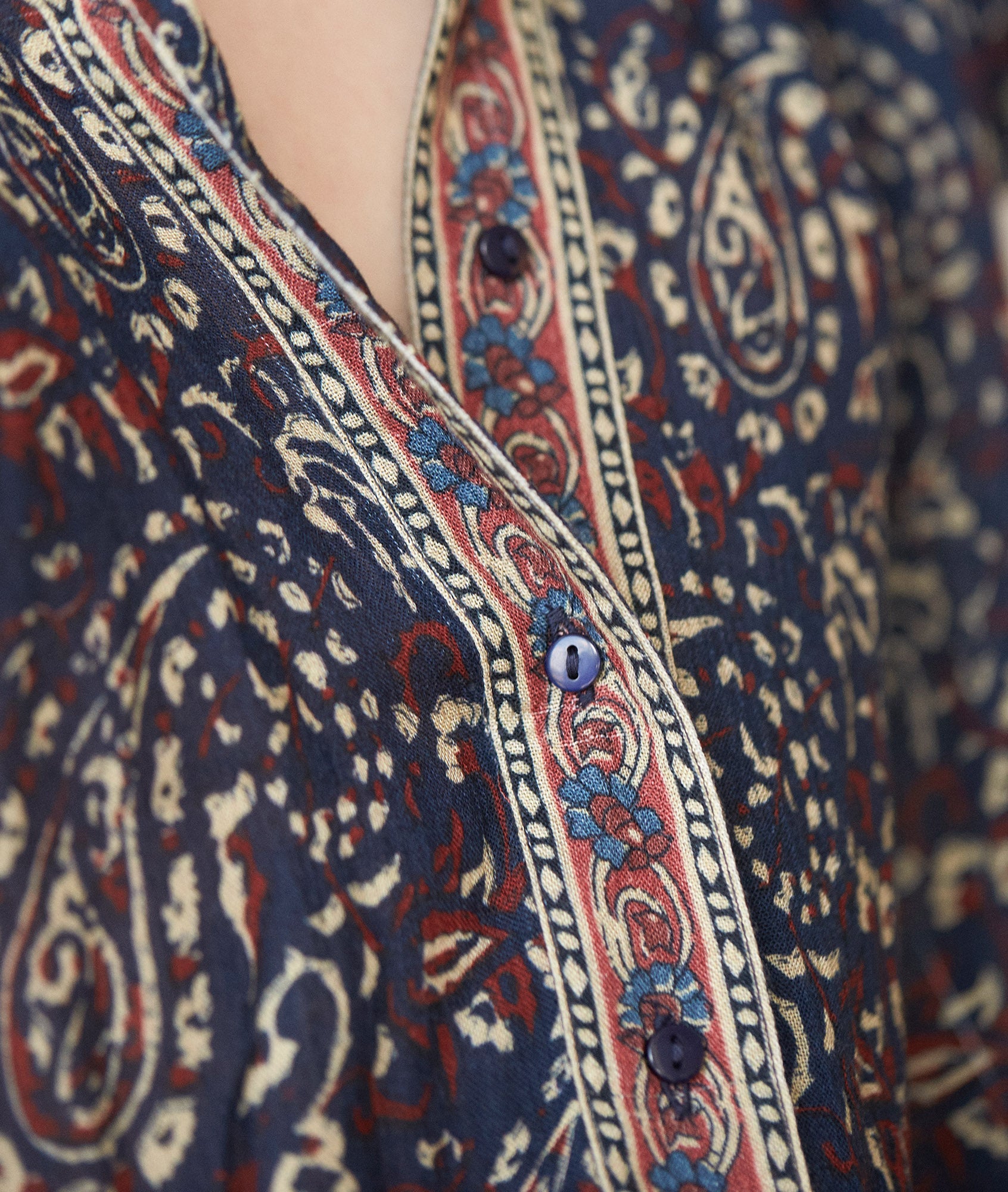 Blouse imprimée encre Cindra Faume - seconde main