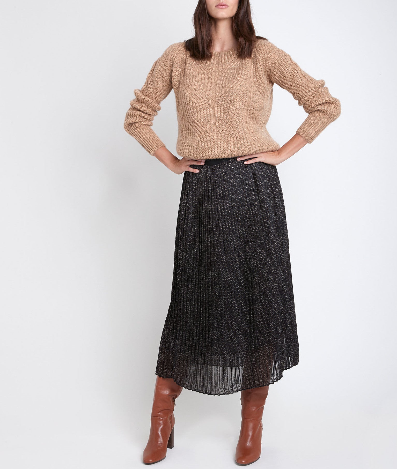 Pull en mohair mélangé ocre Rain Faume - seconde main