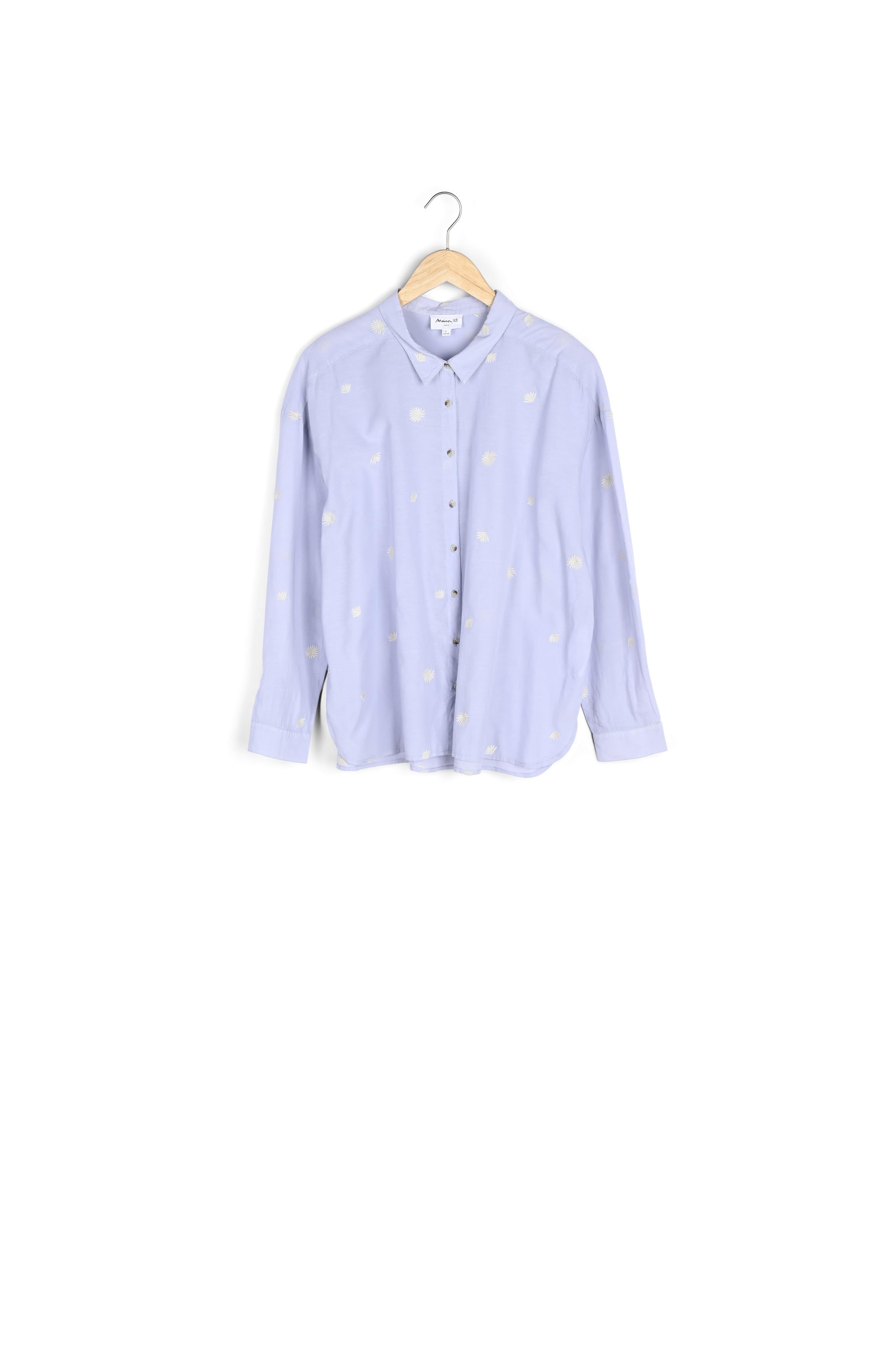 Chemise en coton brodé bleu clair Lolita Faume - seconde main