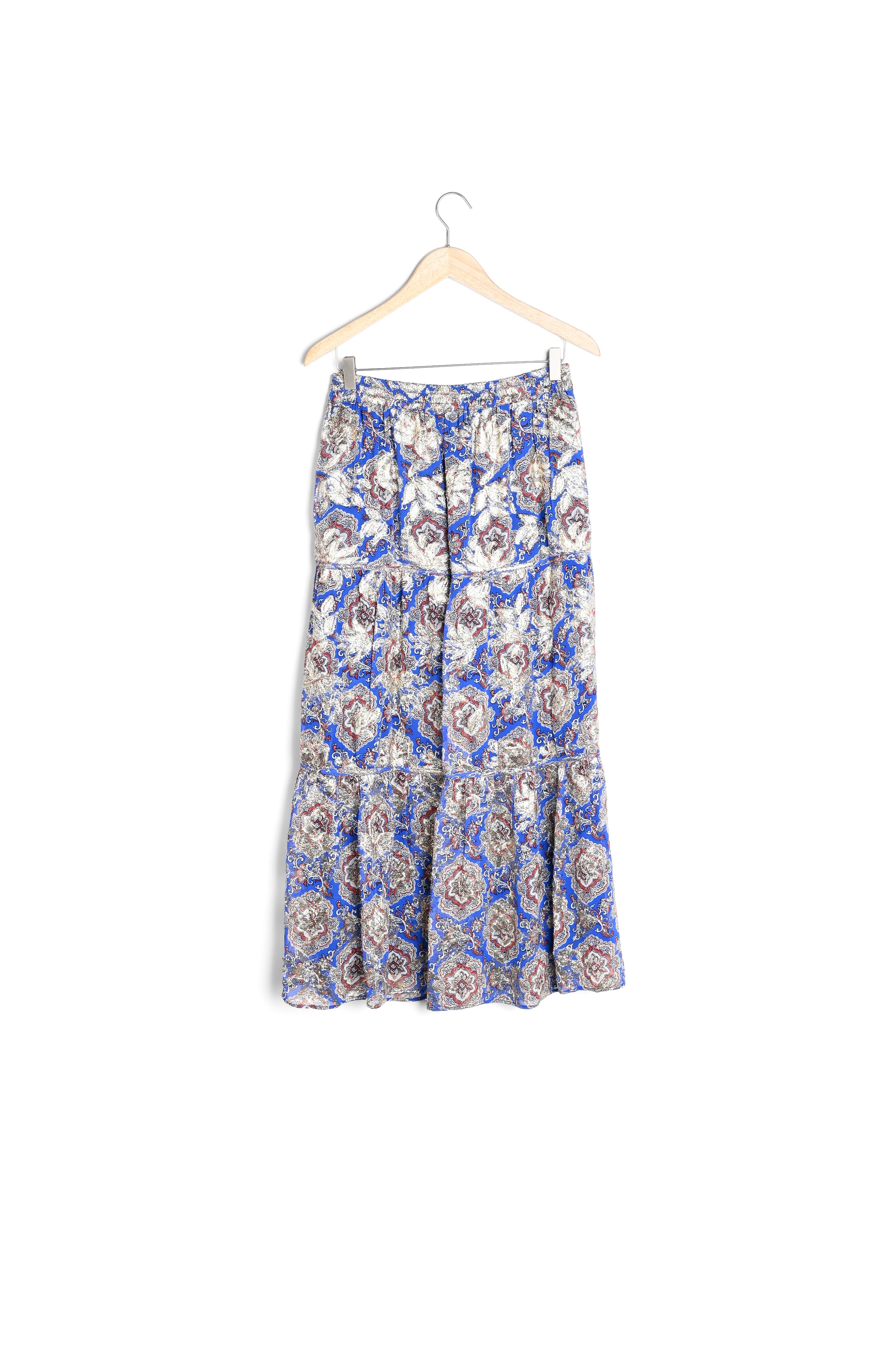 Jupe longue imprimée lurex Esma Faume - seconde main