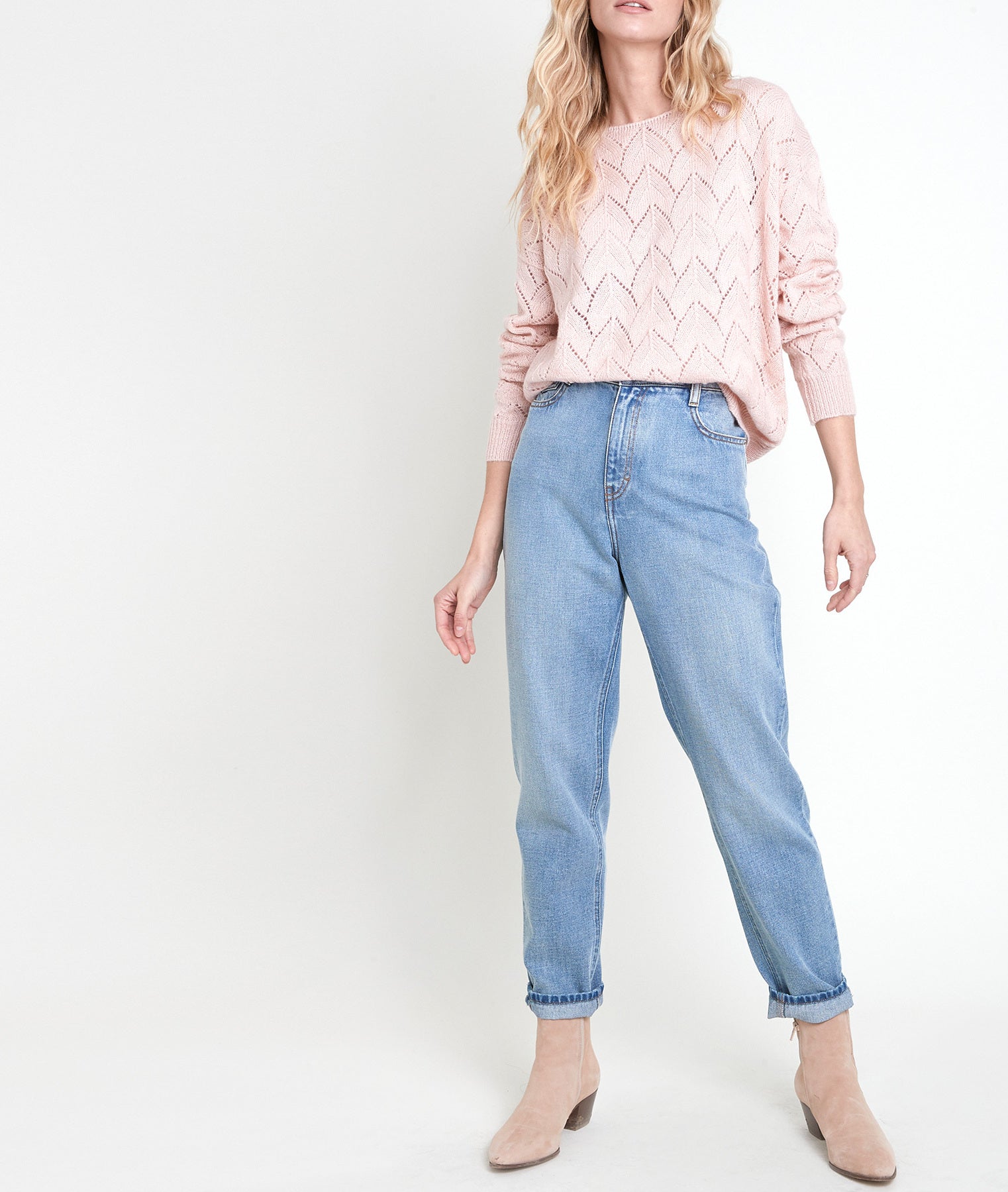 Pull poudre ajouré Agathe Faume - seconde main