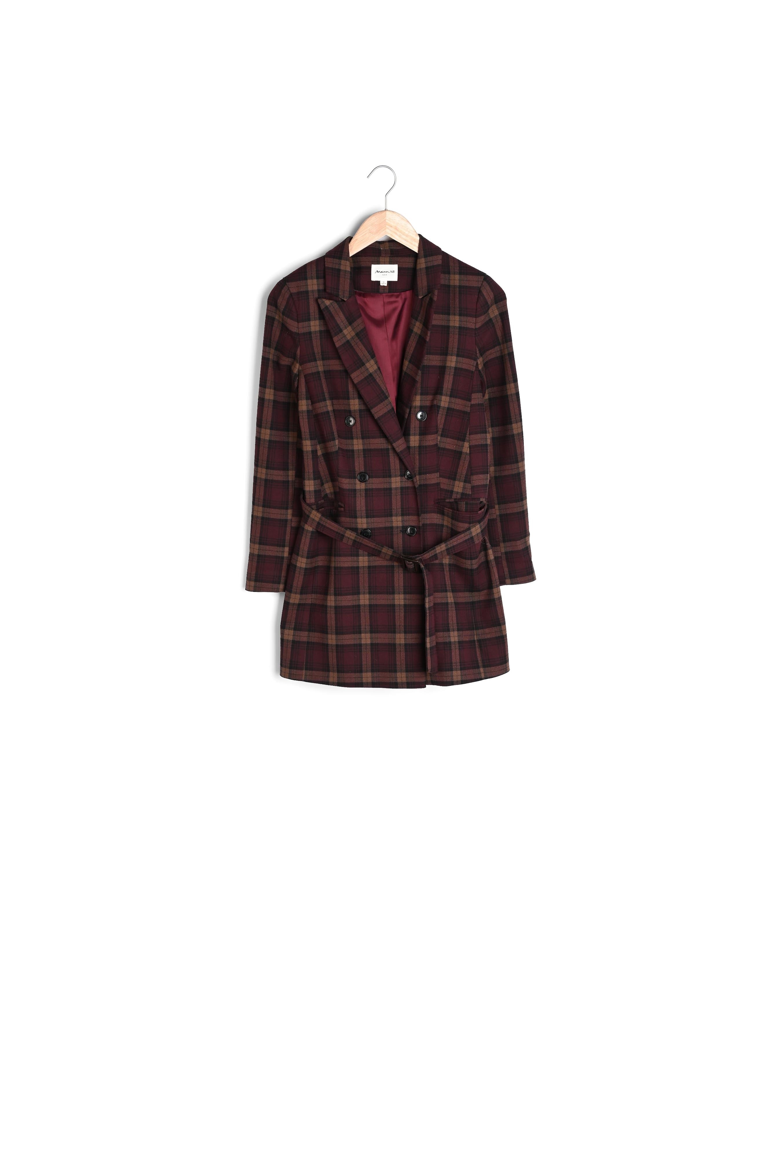 Veste à carreaux merlot Bernie Faume - seconde main