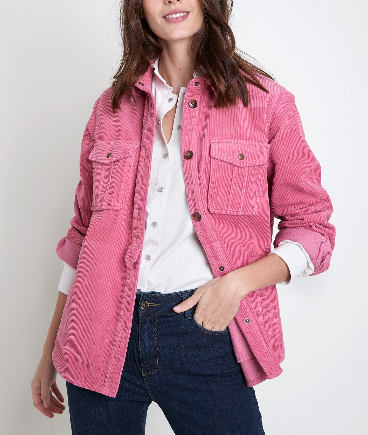 Surchemise rose en velours Perle Faume - seconde main