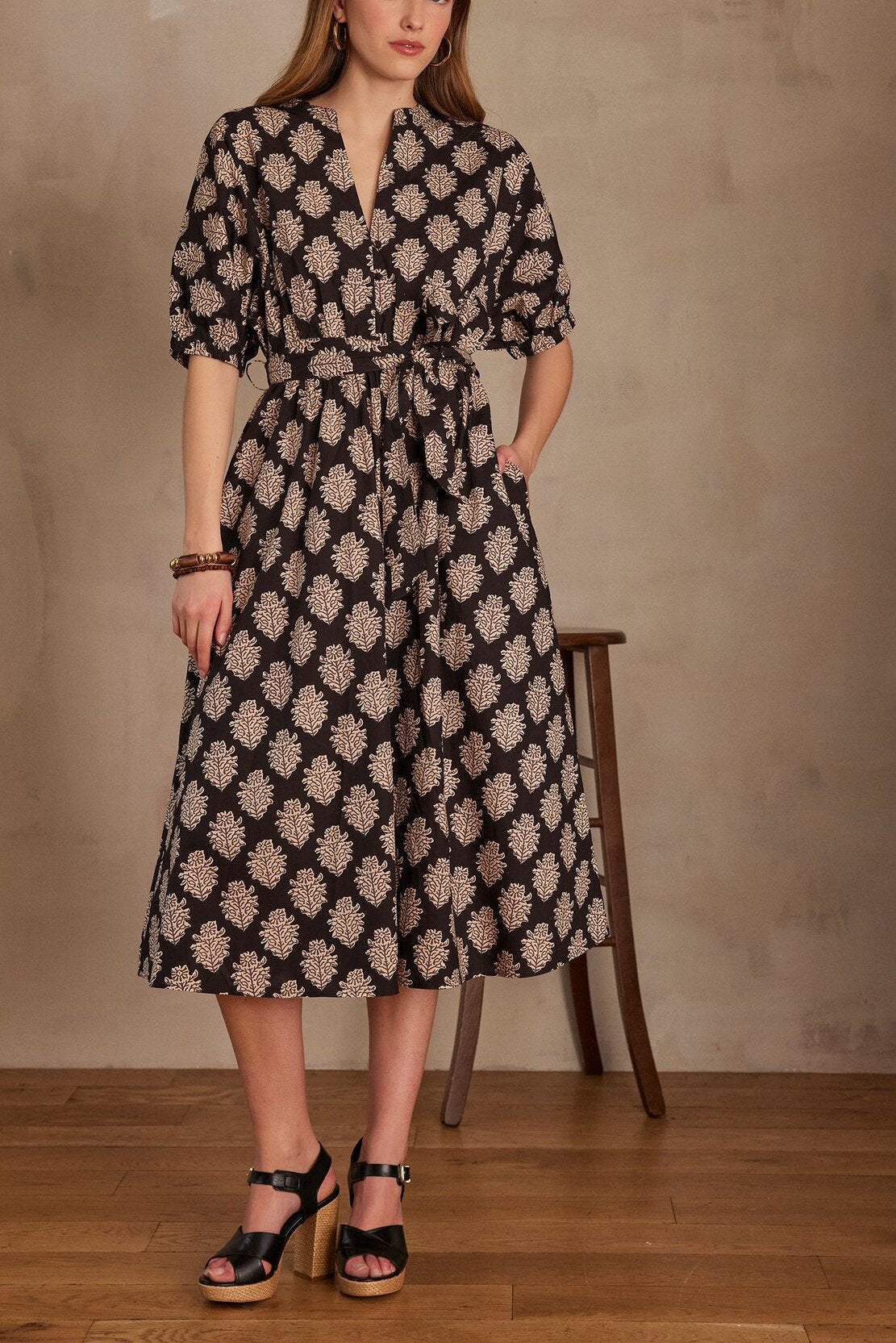 Robe CORDELIA en coton imprimé Faume - seconde main