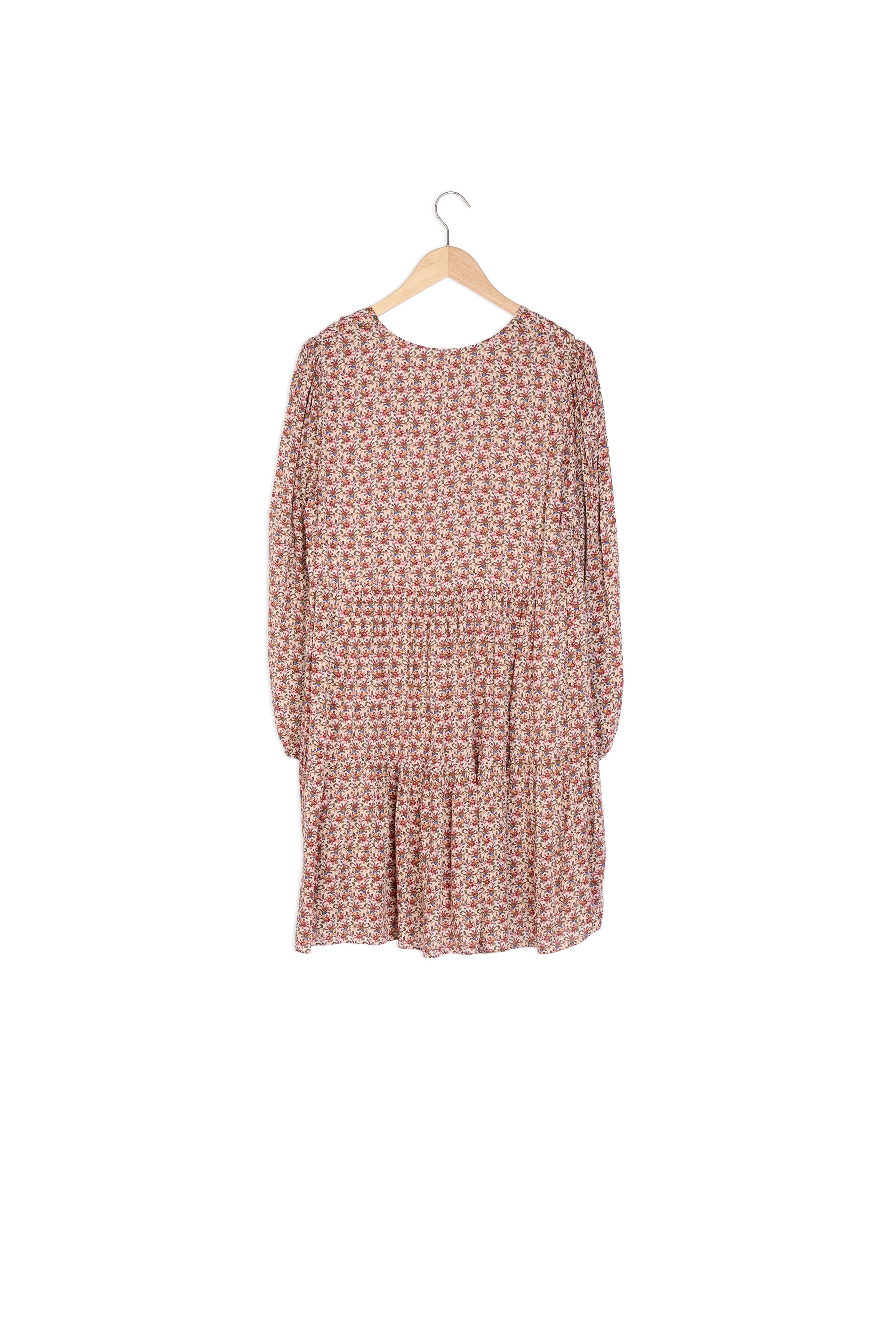 Robe courte imprimée beige et rouge Houston Faume - seconde main