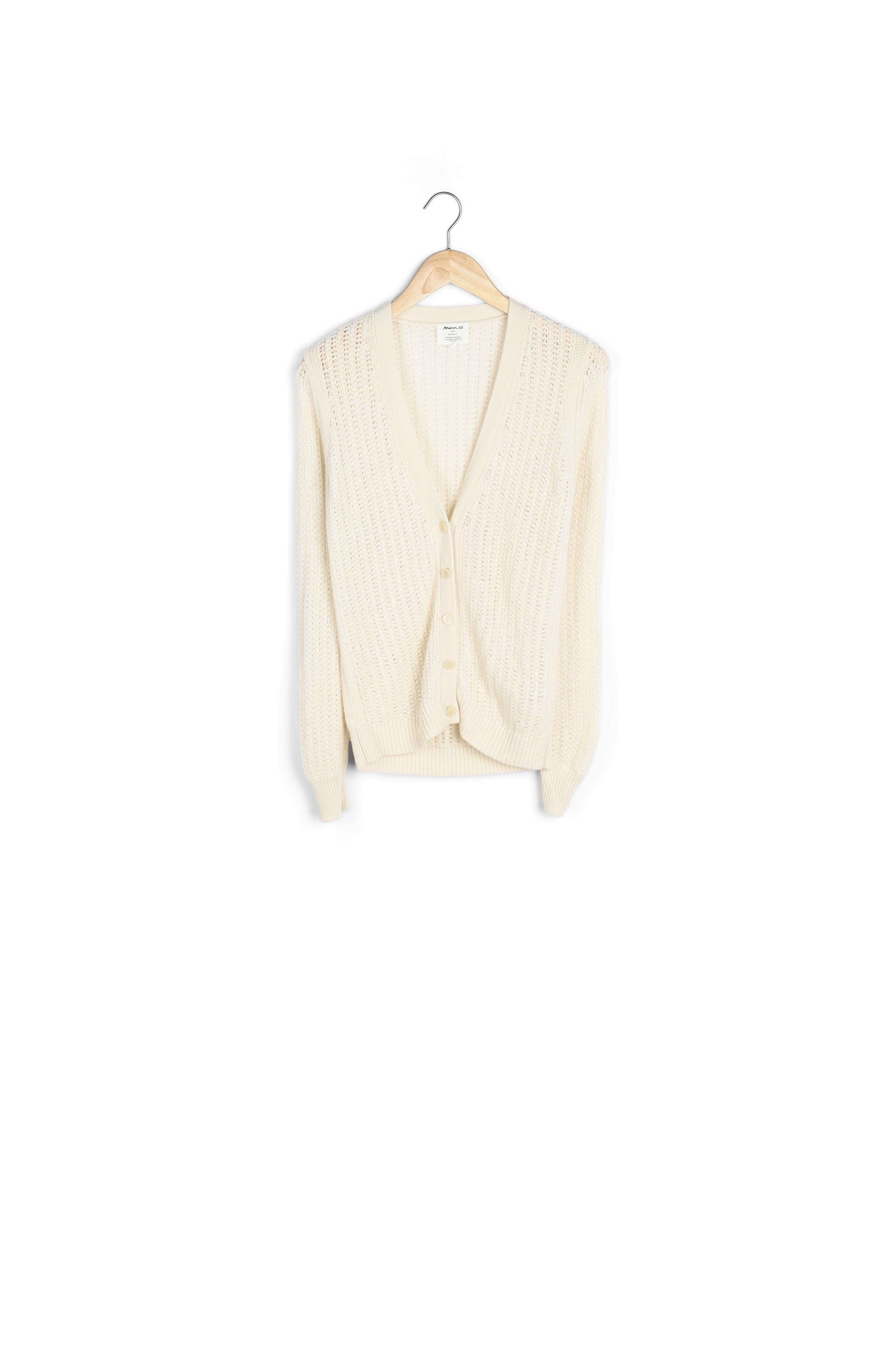 Gilet en laine responsable crème Andrea Faume - seconde main