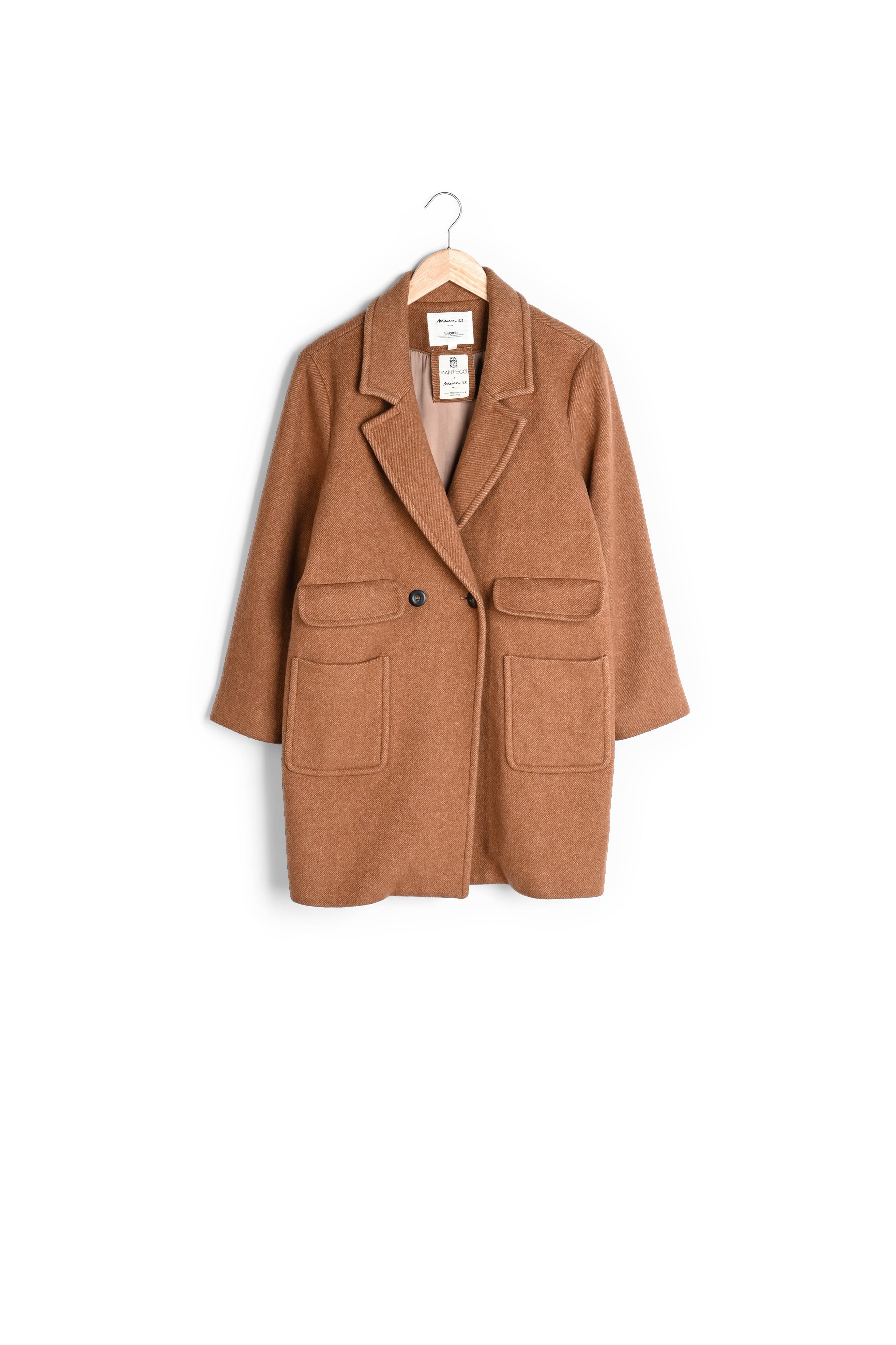 Manteau en fibres responsables camel Marcel Faume - seconde main