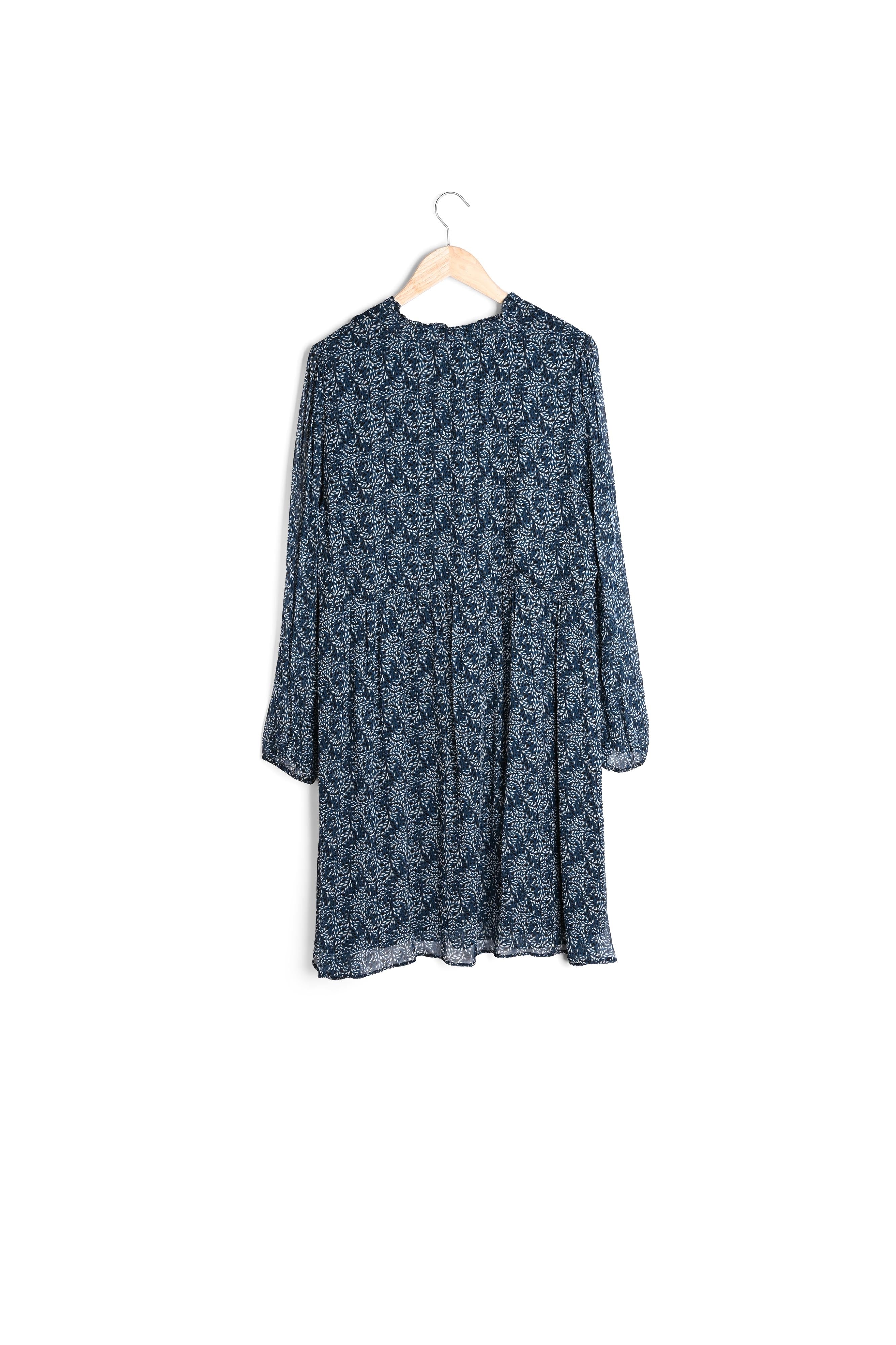 Robe courte imprimée bleue Hanais Faume - seconde main