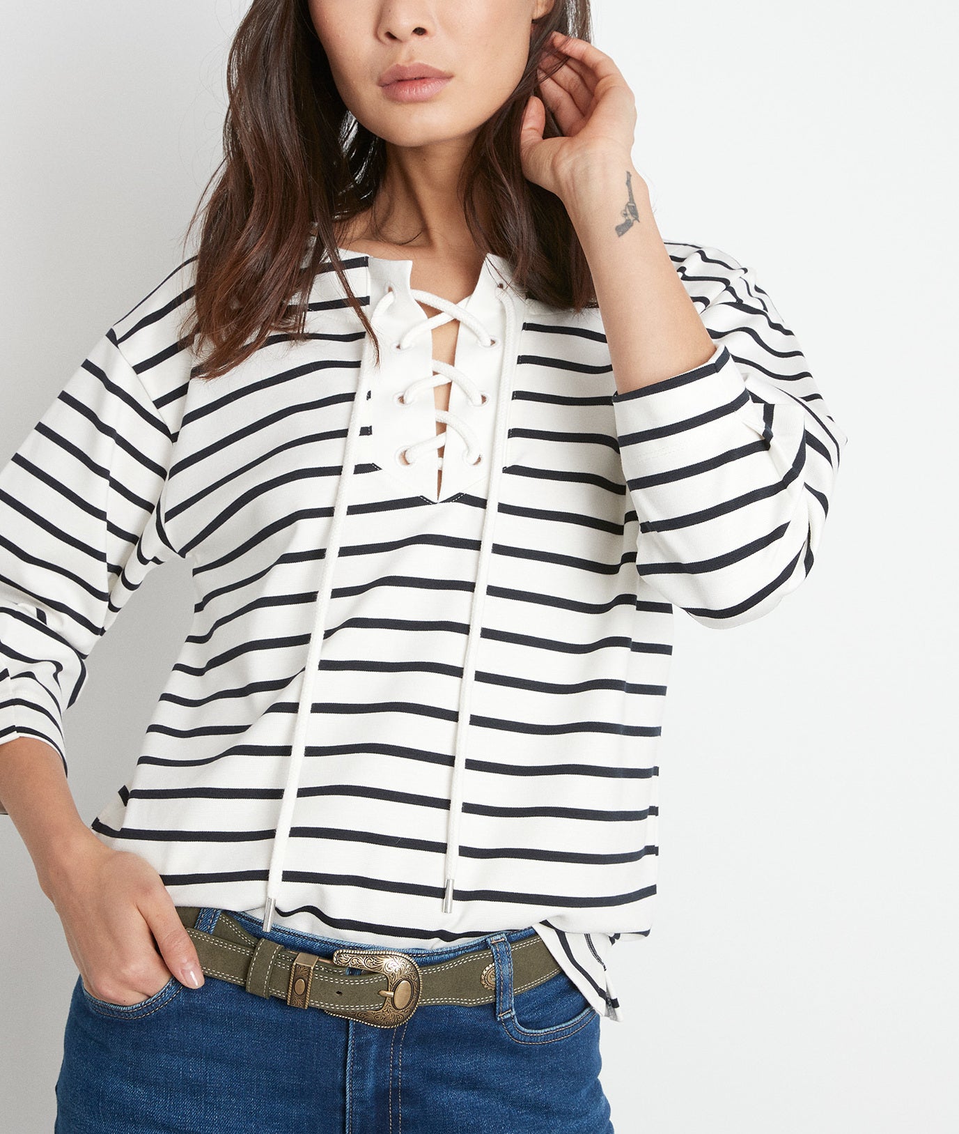 Marinière à lacet blanche Matelot Faume - seconde main