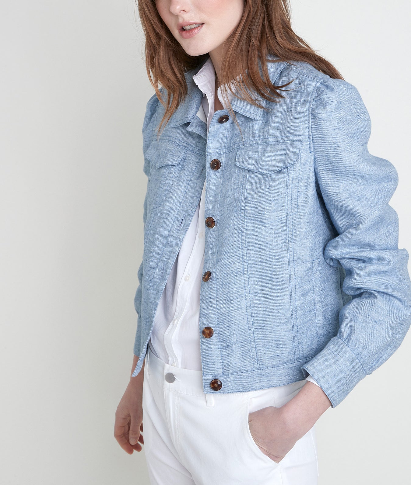 Veste en lin azur Passion Faume - seconde main