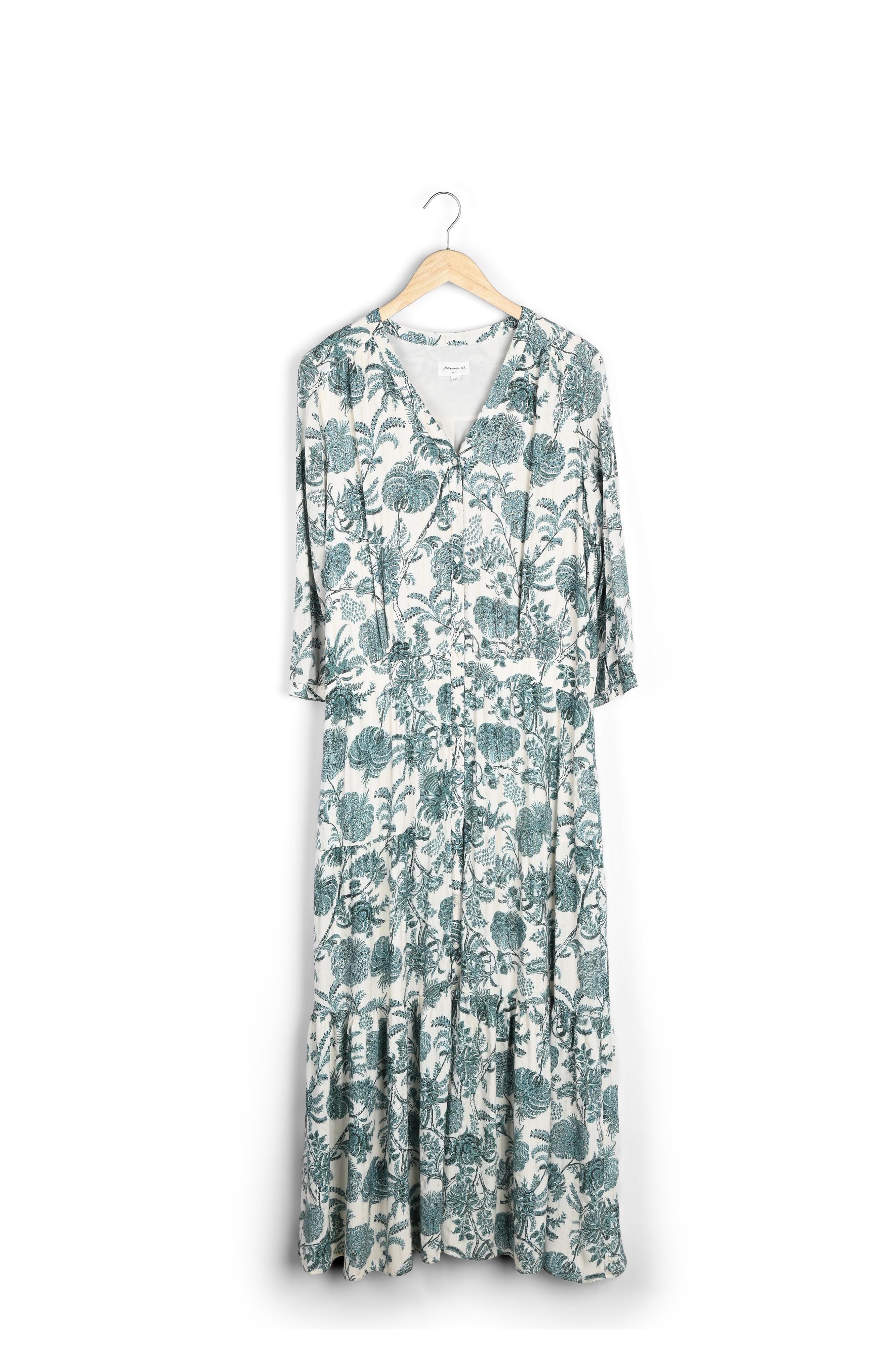 Robe longue imprimée vert Laly Faume - seconde main