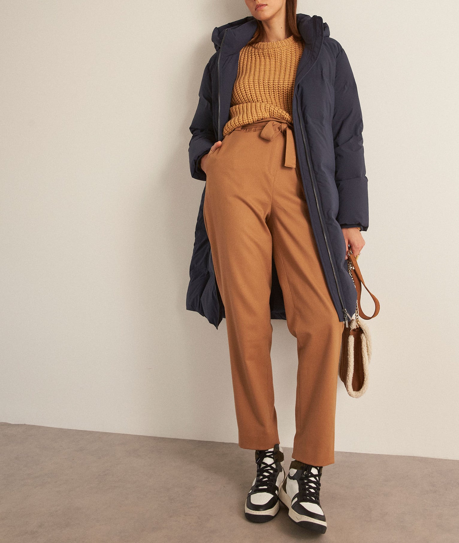 Pantalon paper bag beige Barbara Faume - seconde main