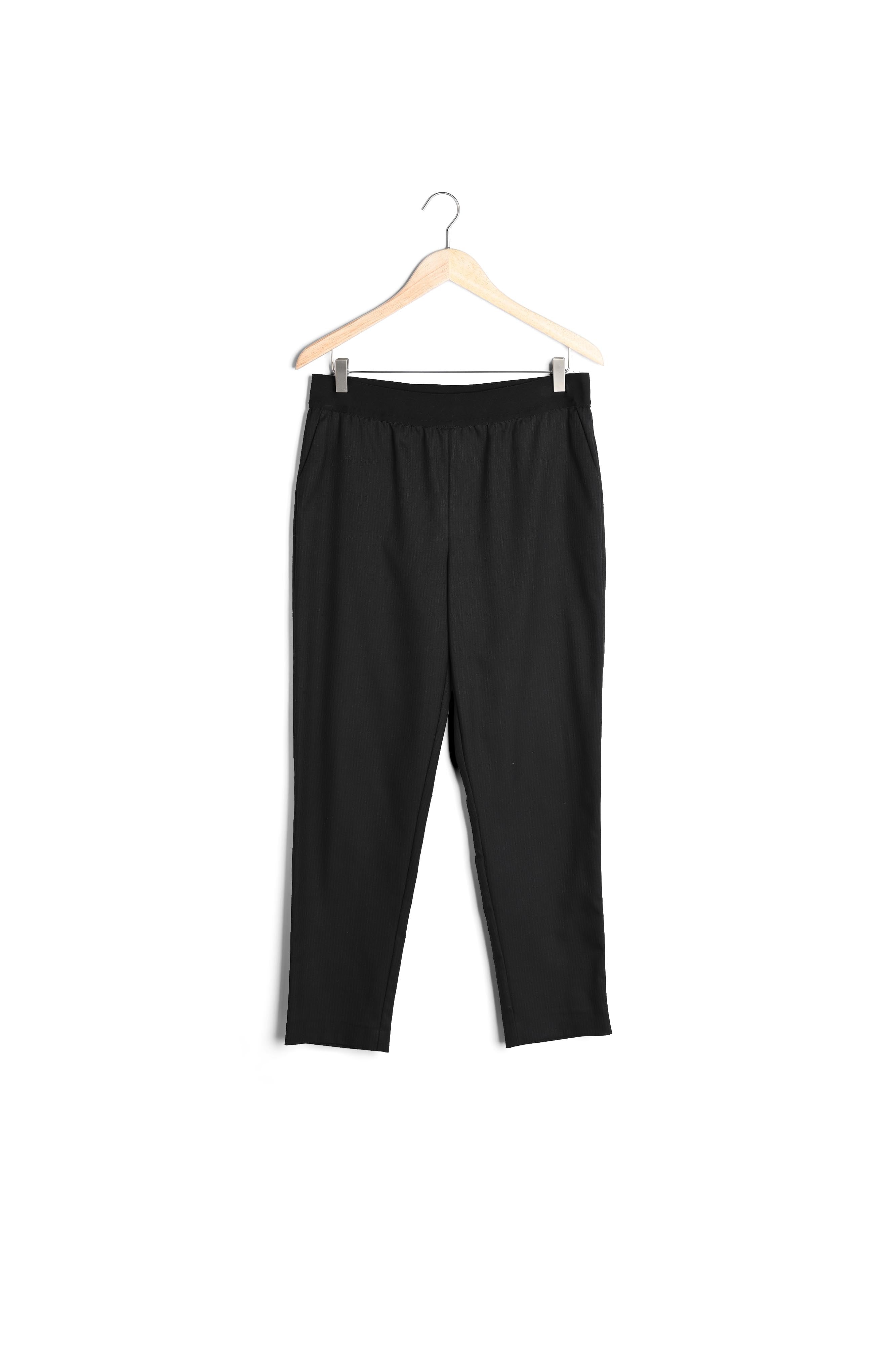 Pantalon cigarette finement rayé marron Drice Faume - seconde main