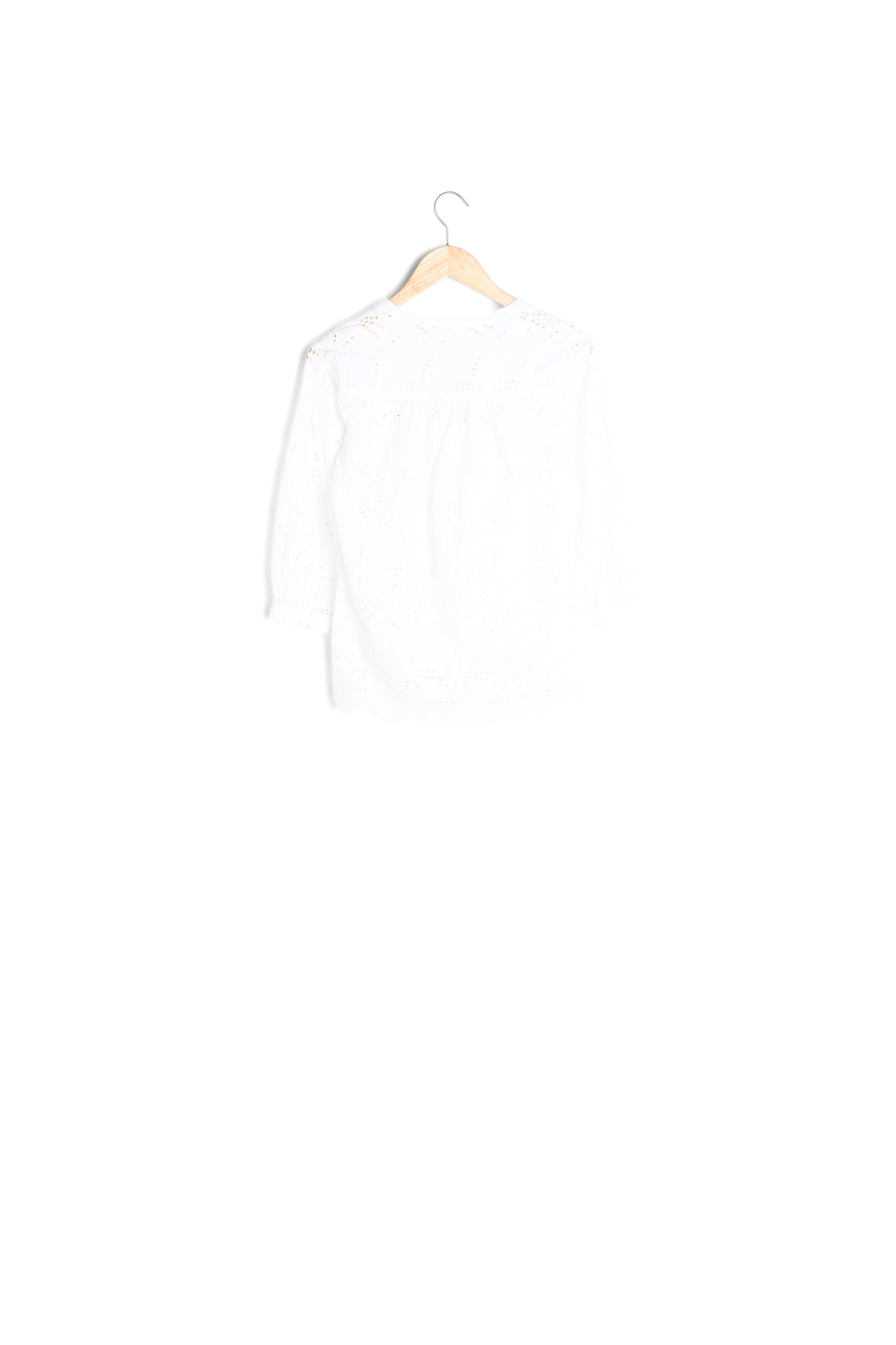 Blouse en coton brodé écru Tebene Faume - seconde main